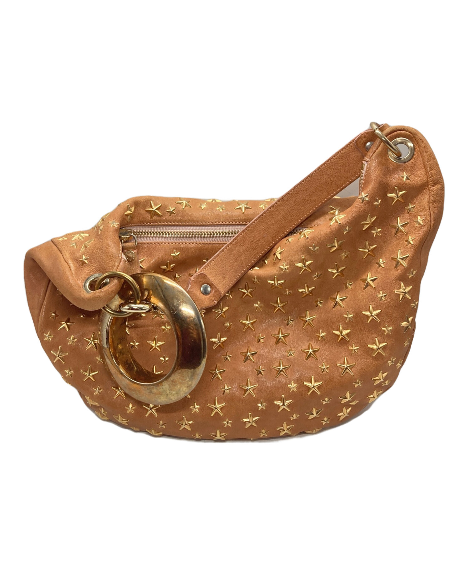JIMMY CHOO ジミーチュー ショルダーバッグ  茶 【古着】【中古】【送料無料】 中古・古着通販】JIMMY CHOO (ジミーチュウ) ショルダーバッグ