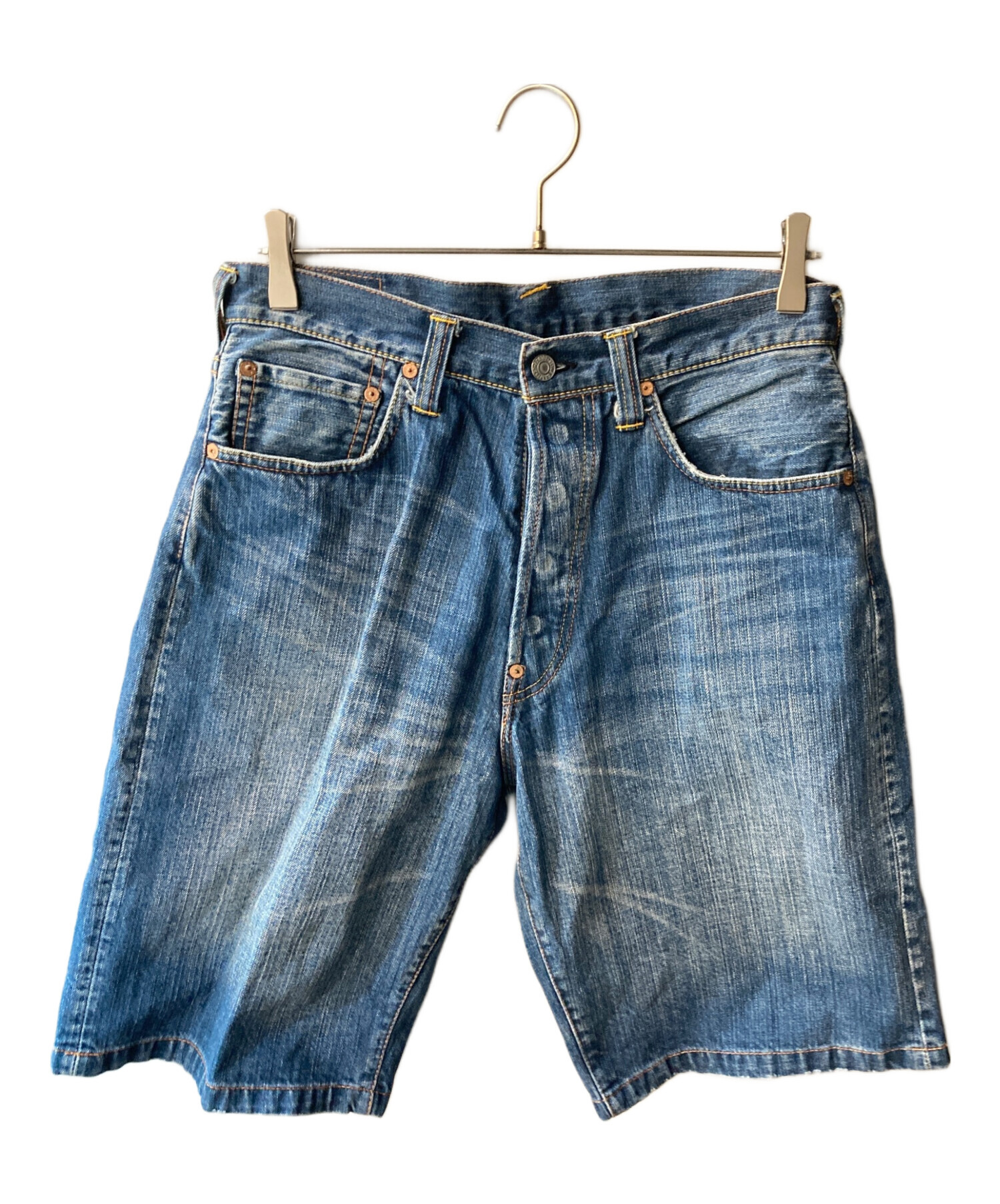 中古・古着通販】EVISU (エヴィス) デニムハーフパンツ インディゴ