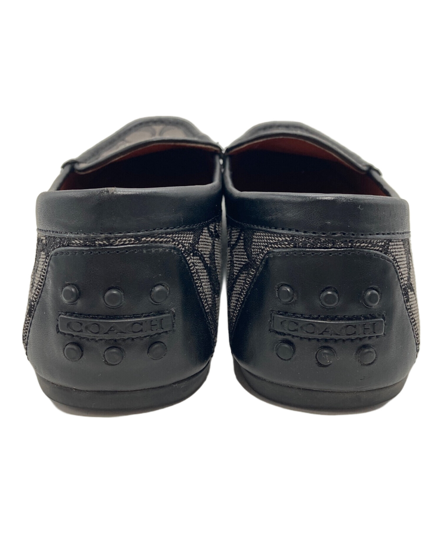 COACH ブラックレザー ローファー 新品 未使用 中古・古着通販】COACH (コーチ) ローファー ブラック サイズ:24cm