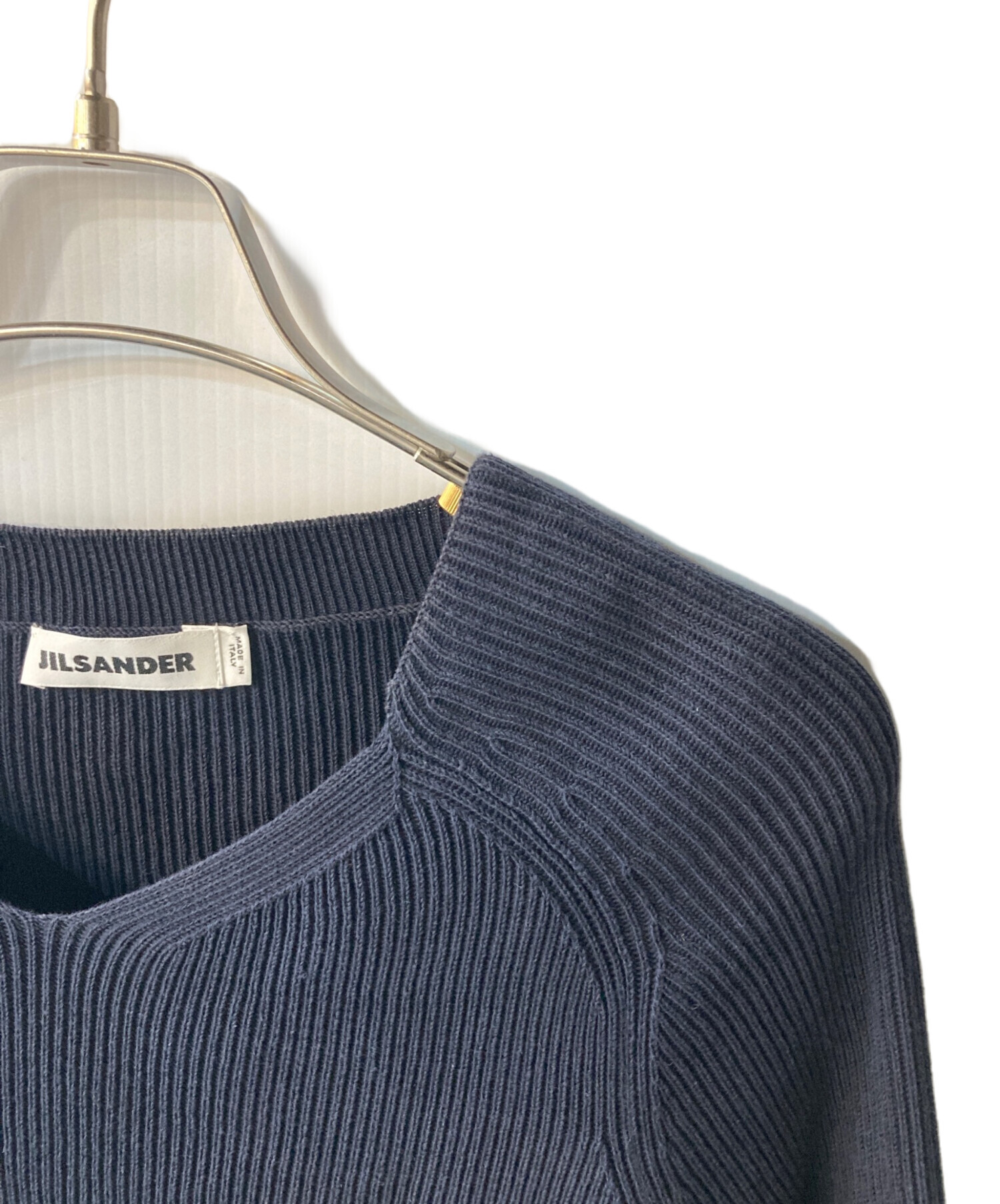 中古・古着通販】JIL SANDER (ジルサンダー) リブニット ネイビー