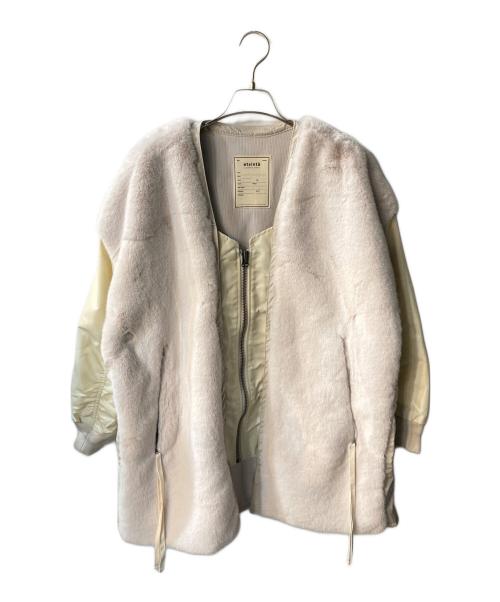 中古・古着通販】etsinta (エシンタ) ファー切替ジャケット グレー