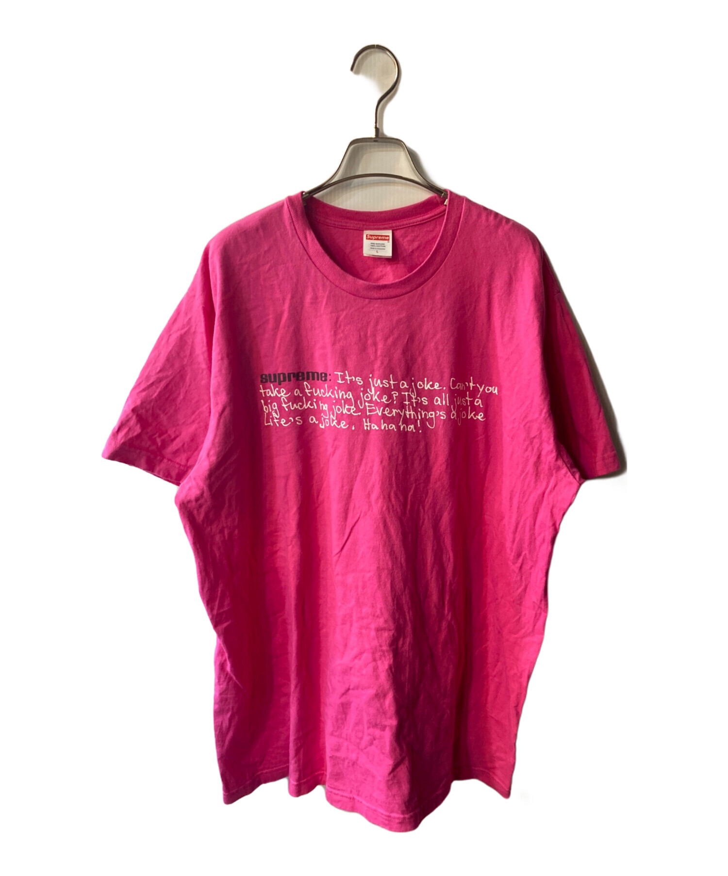 中古・古着通販】Supreme (シュプリーム) JOKE TEE ピンク サイズ:L 