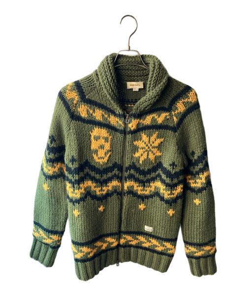 中古・古着通販】DIESEL (ディーゼル) ニットジャケット グリーン