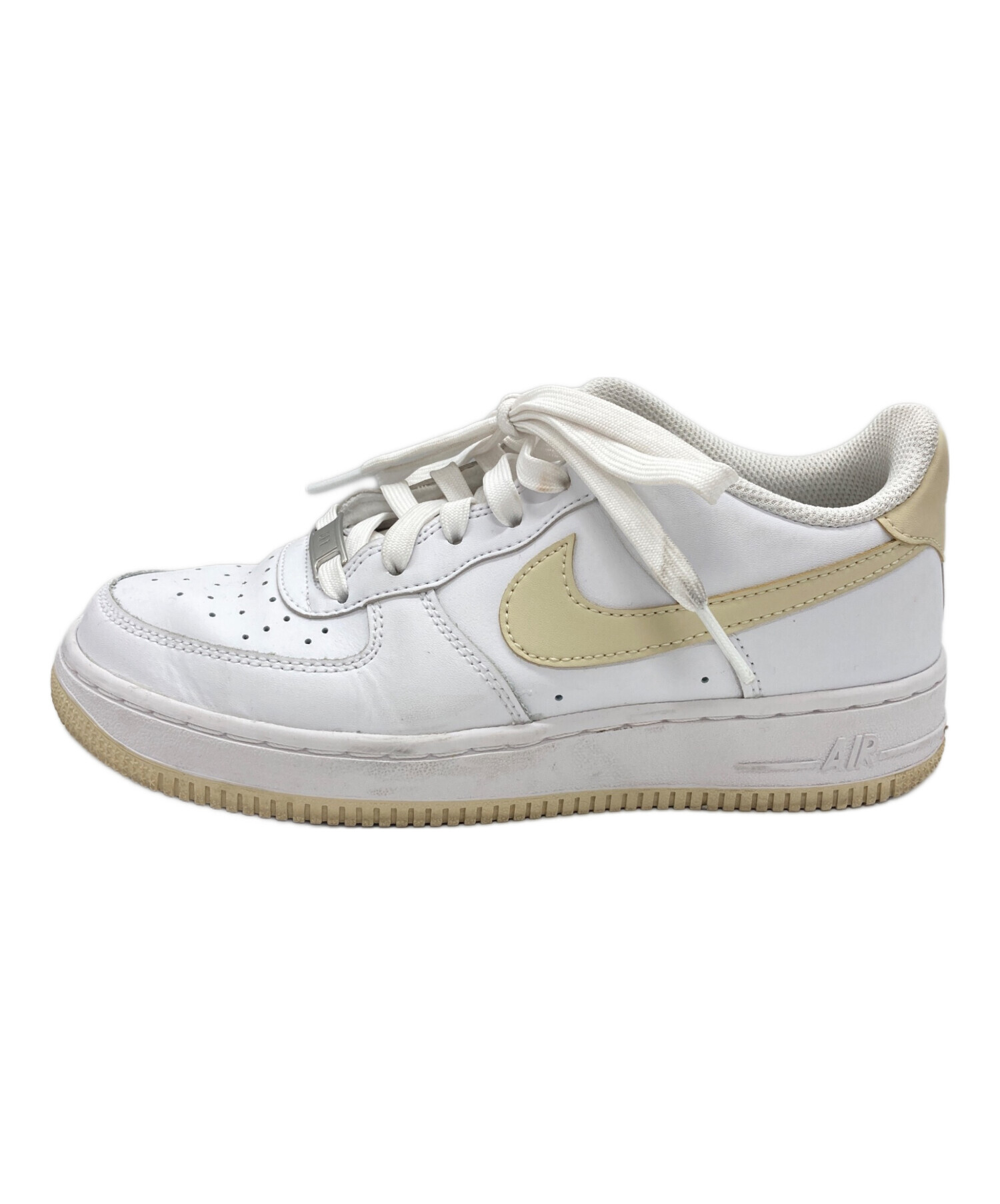中古・古着通販】NIKE (ナイキ) AIR FORCE 1 GS ホワイト×ベージュ 