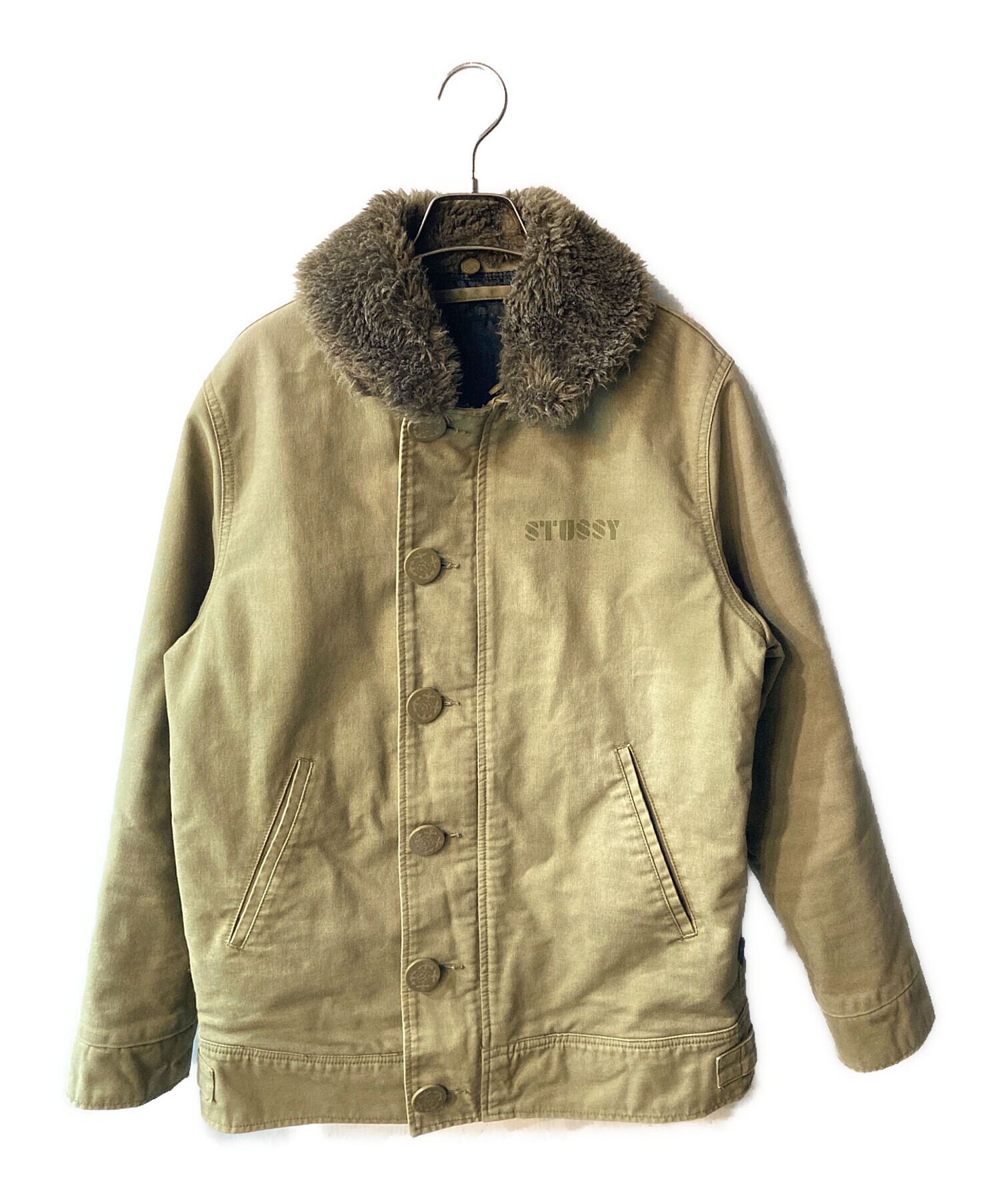 中古・古着通販】stussy (ステューシー) N-1デッキジャケット カーキ