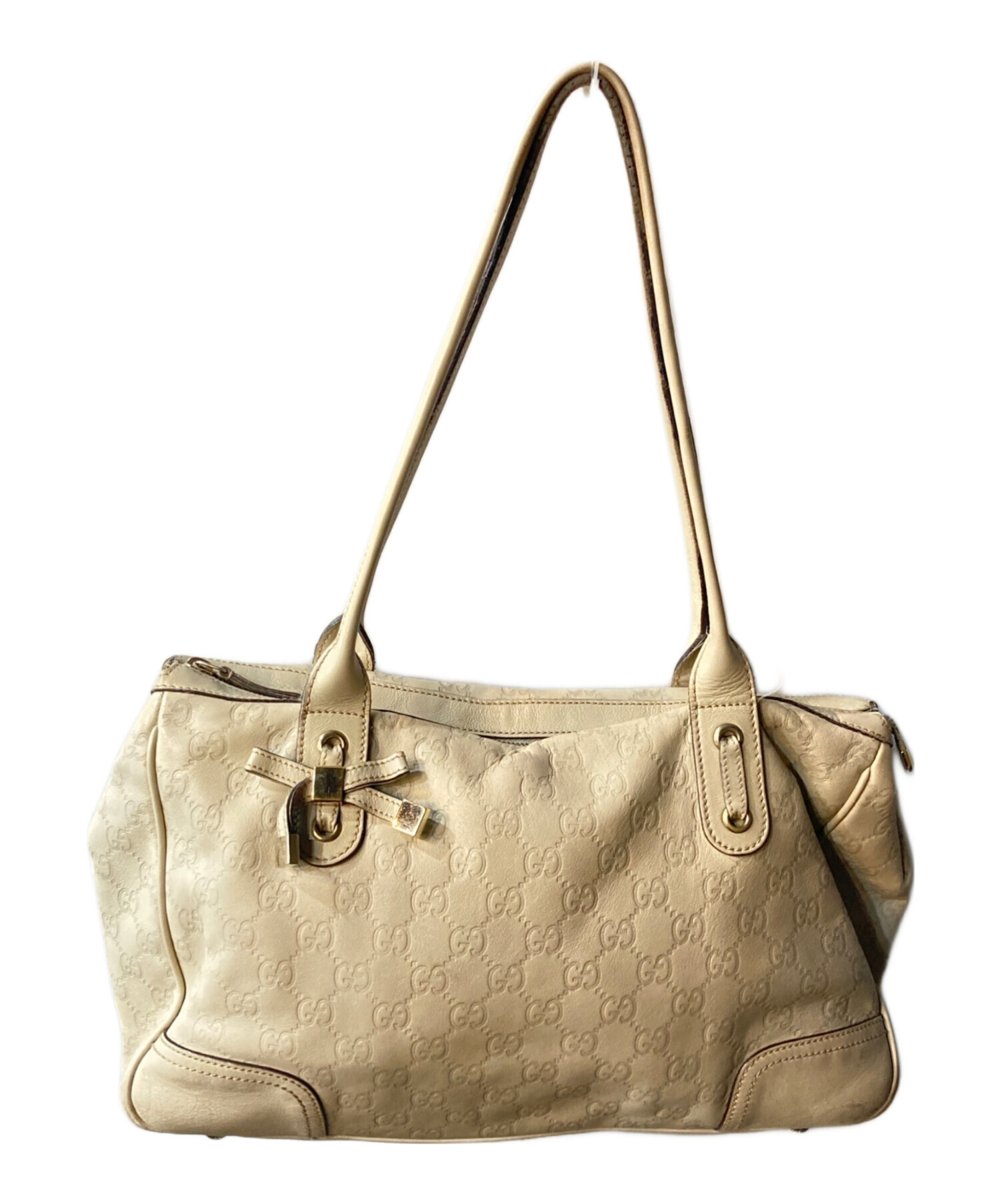 中古・古着通販】GUCCI (グッチ) グッチシマ トートバッグ ベージュ