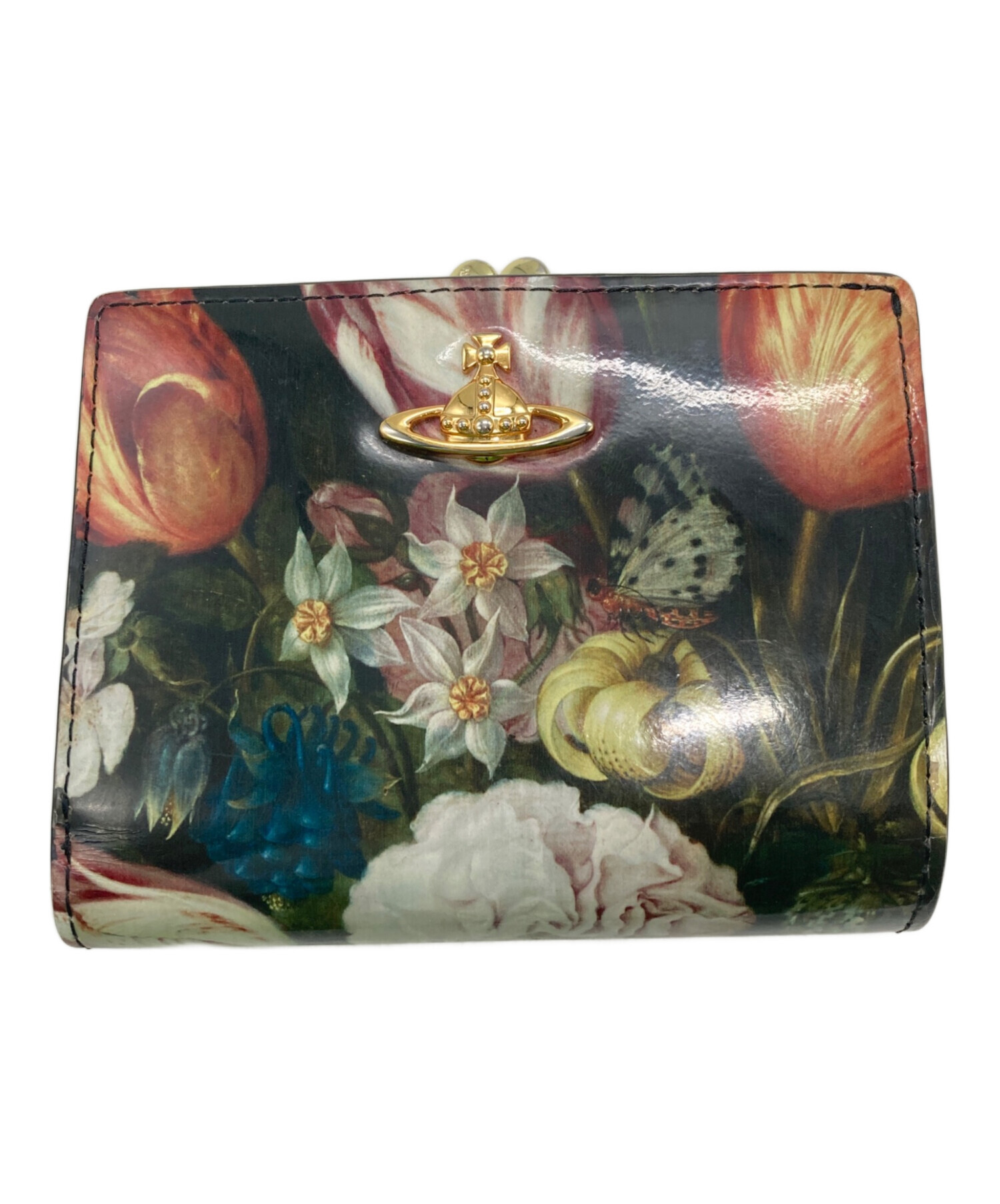 Vivienne Westwood 二つ折り財布 花柄 レザー ヴィンテージ 新品タグ付き【ヴィヴィアンウエストウッド】本革 豪華綺麗 TIGER