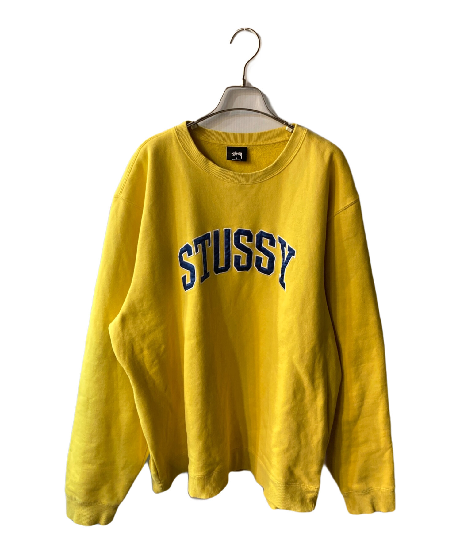 中古・古着通販】stussy (ステューシー) ロゴ刺繍スウェット イエロー 