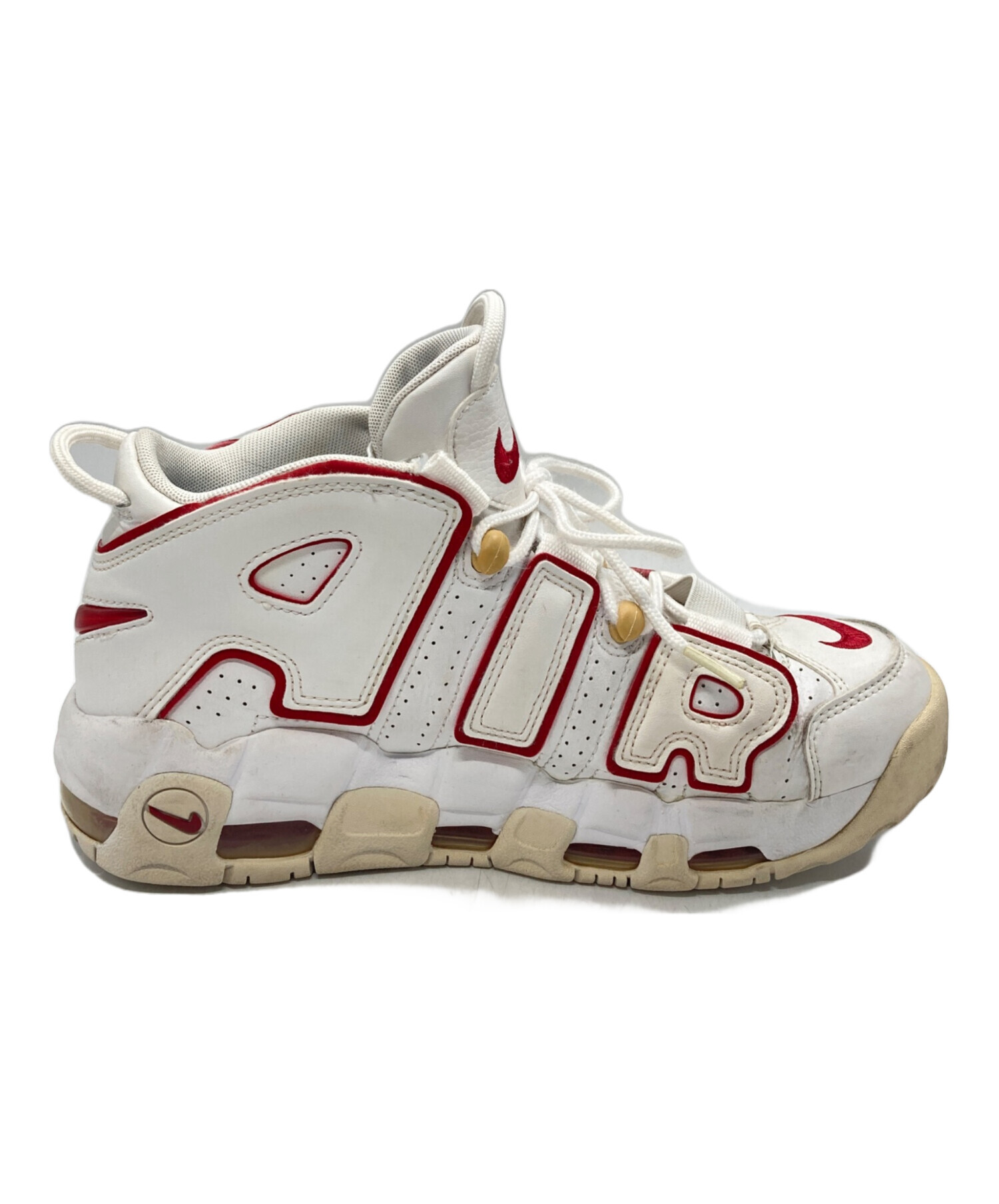 中古・古着通販】NIKE (ナイキ) AIR MORE UP TEMPO レッド×ホワイト