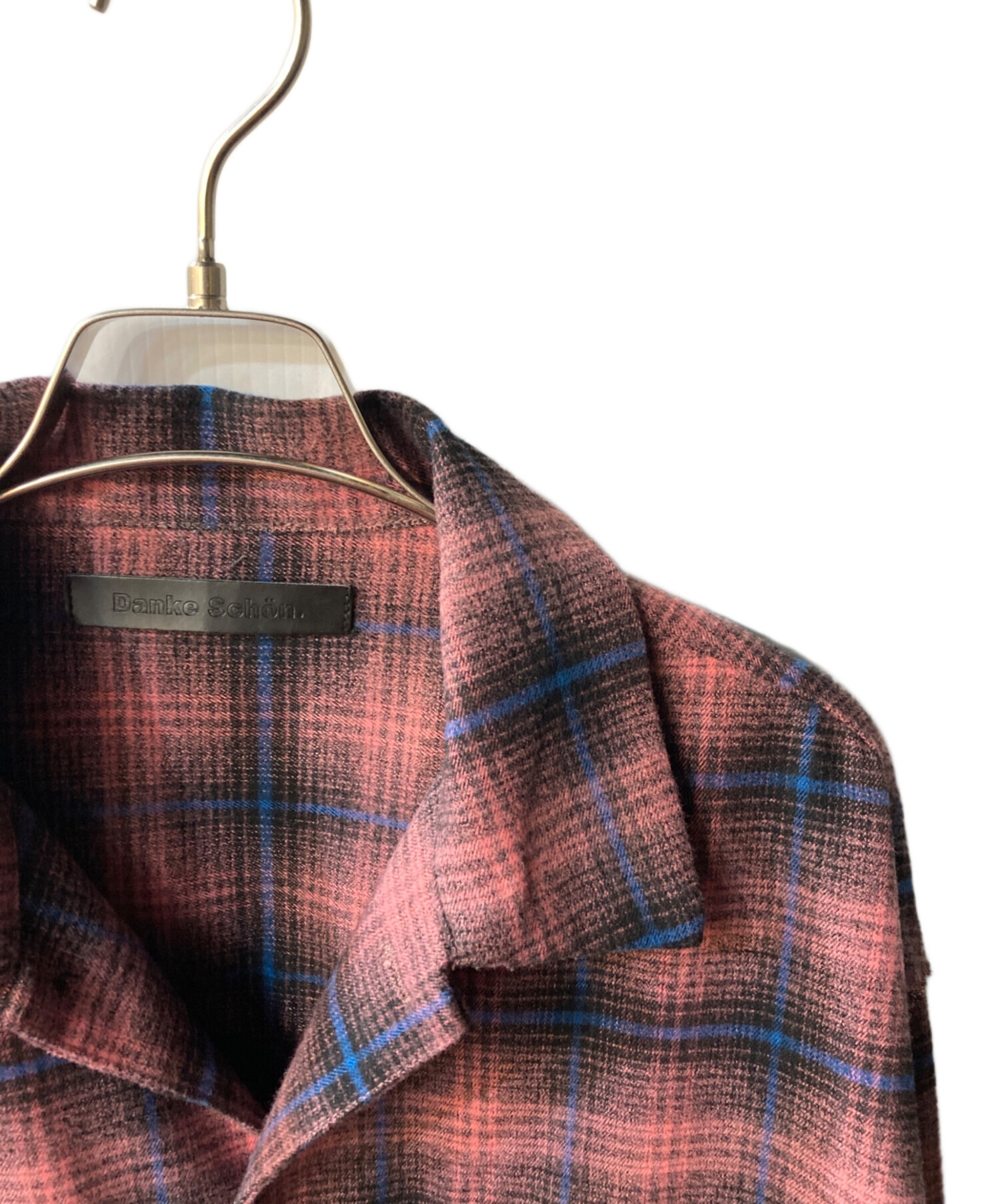 中古・古着通販】Danke schon (ダンケ シェーン) CUTOFF CHECK SHIRTS