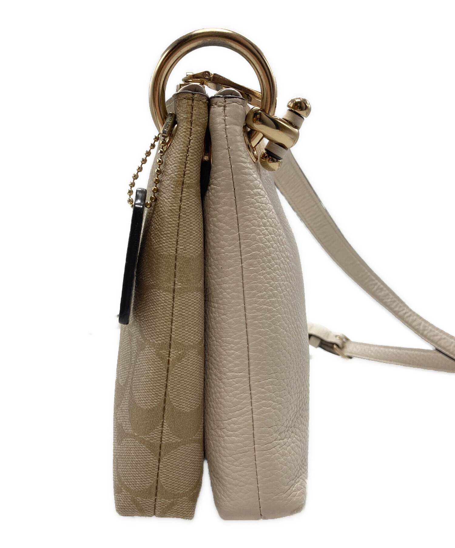 中古・古着通販】COACH (コーチ) ショルダーバッグ ベージュ｜ブランド