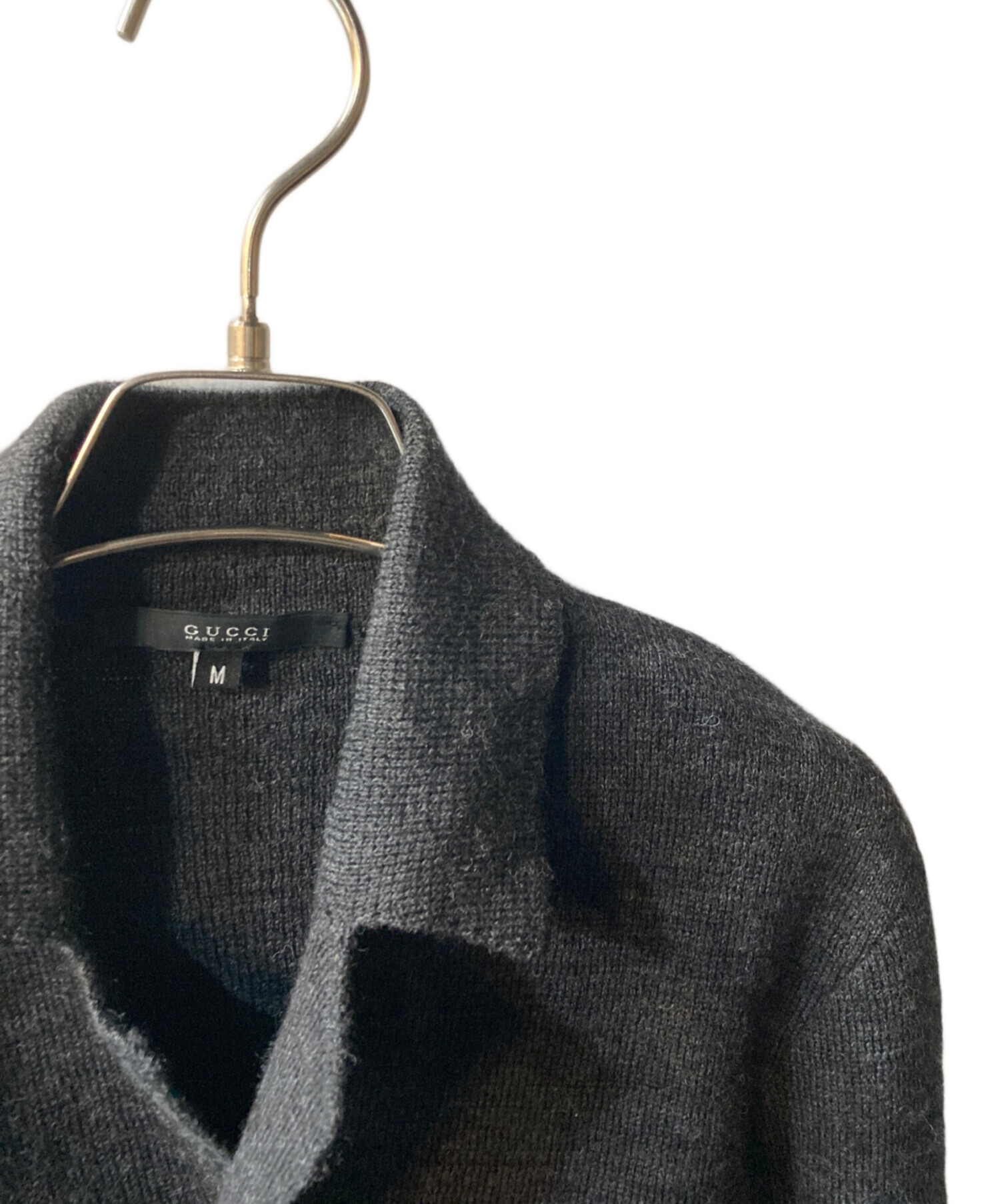 中古・古着通販】GUCCI (グッチ) ニットダブルジャケット グレー 