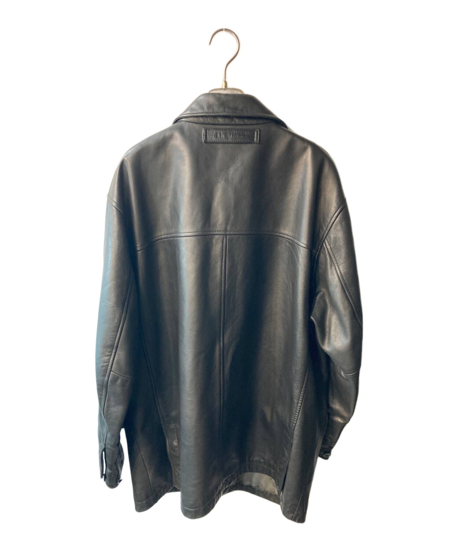 中古・古着通販】NAUTICA (ノーティカ) レザーコート ブラック サイズ