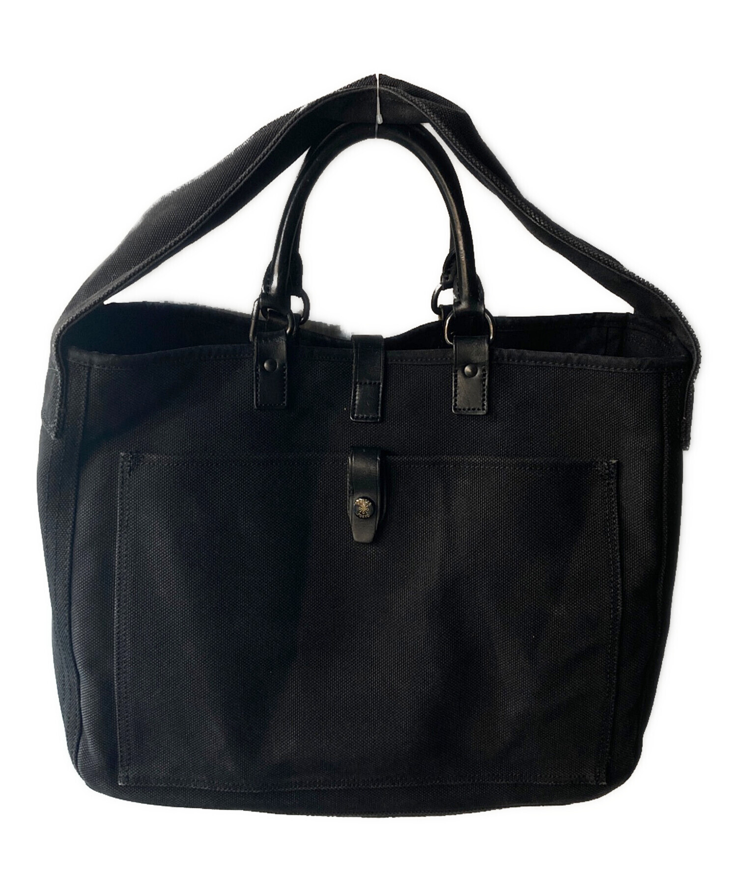 中古・古着通販】PORTER (ポーター) キャンバストートバッグ ブラック 中古・古着通販】PORTER (ポーター) キャンバストートバッグ ブラック