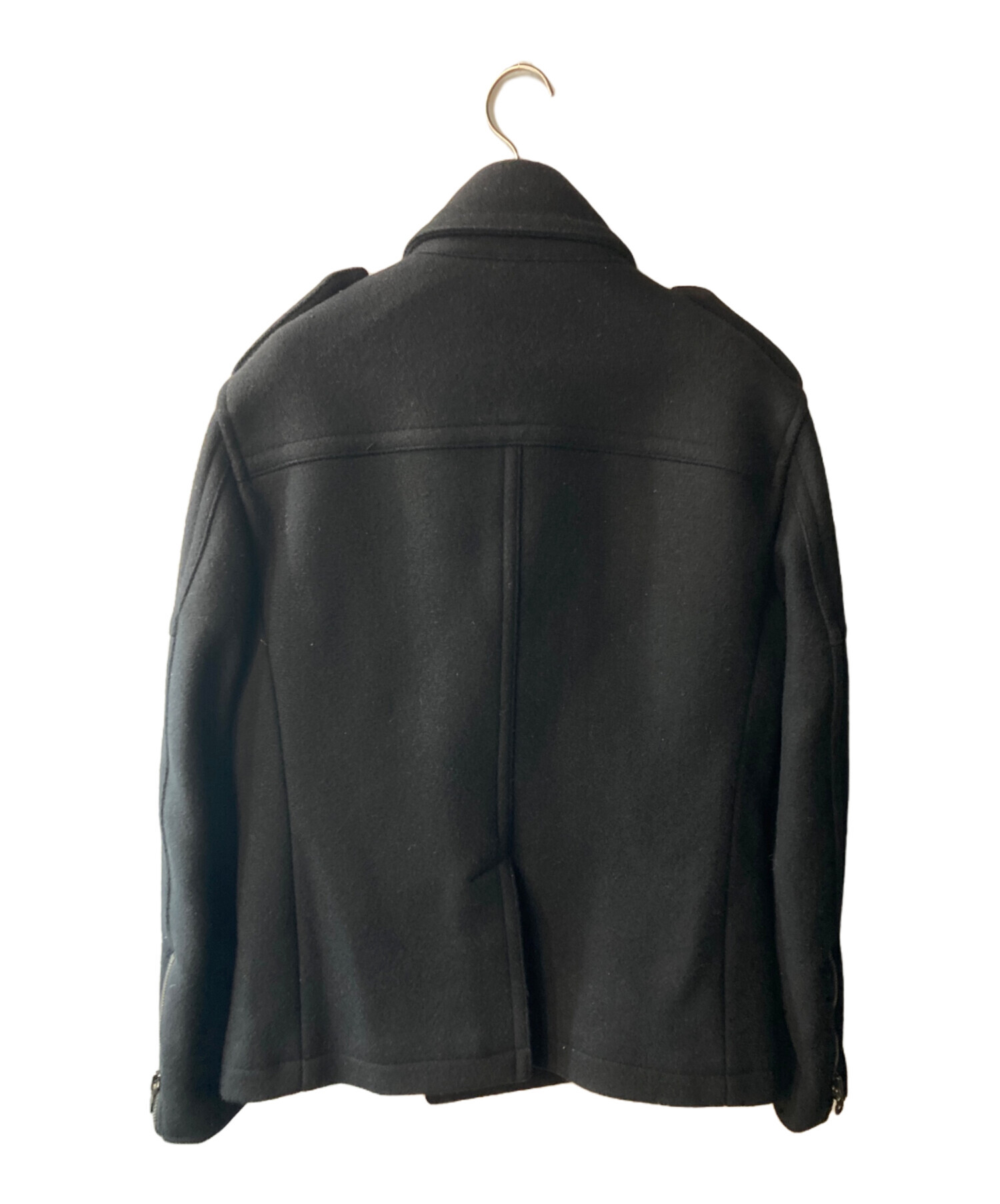 中古・古着通販】Roen (ロエン) スカルメルトンPコート ブラック