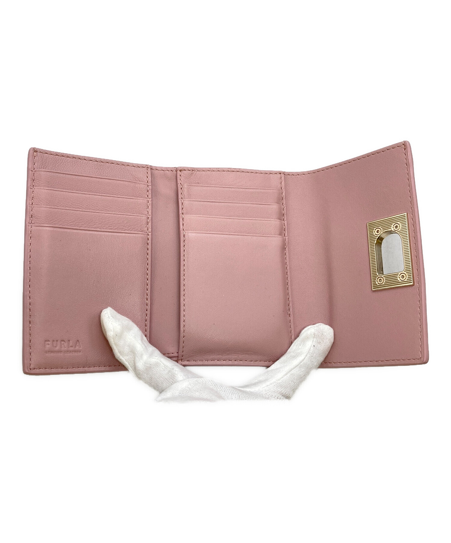 中古・古着通販】FURLA (フルラ) 3つ折り財布 ピンク｜ブランド・古着