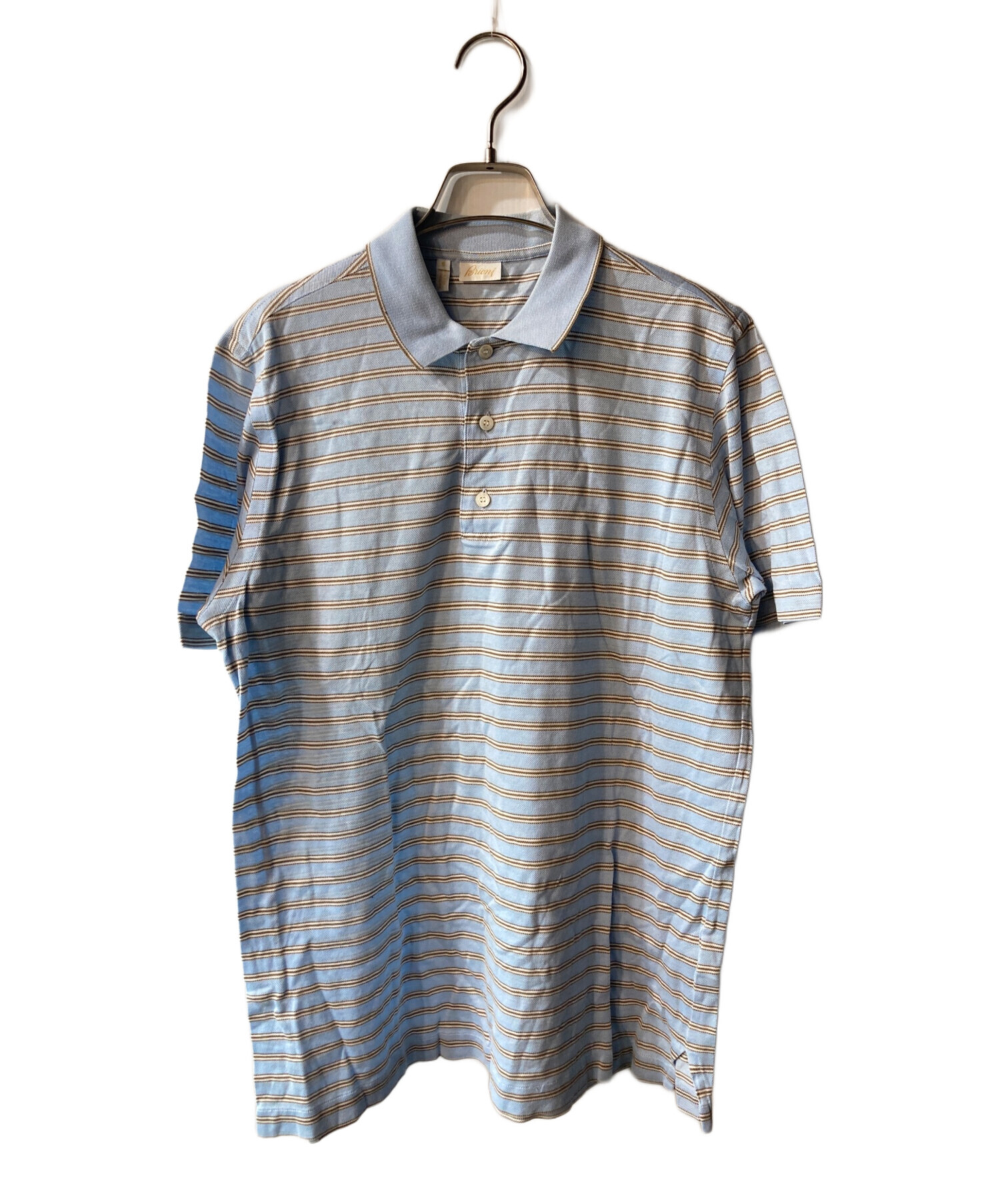 中古・古着通販】BRIONI (ブリオーニ) イタリア製 ボーダーポロシャツ