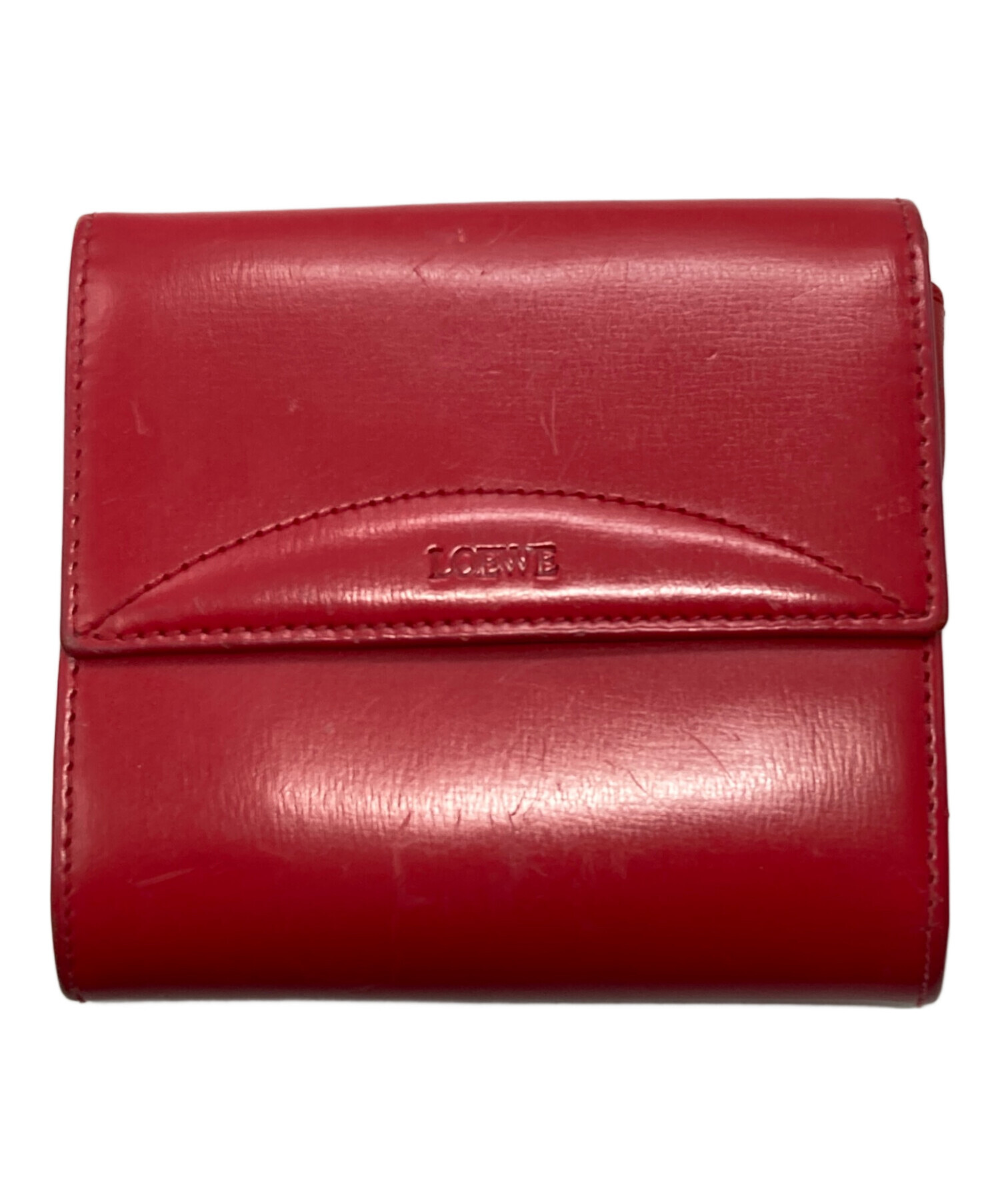 5日まで美品LOEWE ロエベ　財布　レッド　赤 中古・古着通販】LOEWE (ロエベ) 財布 レッド｜ブランド・古着通販