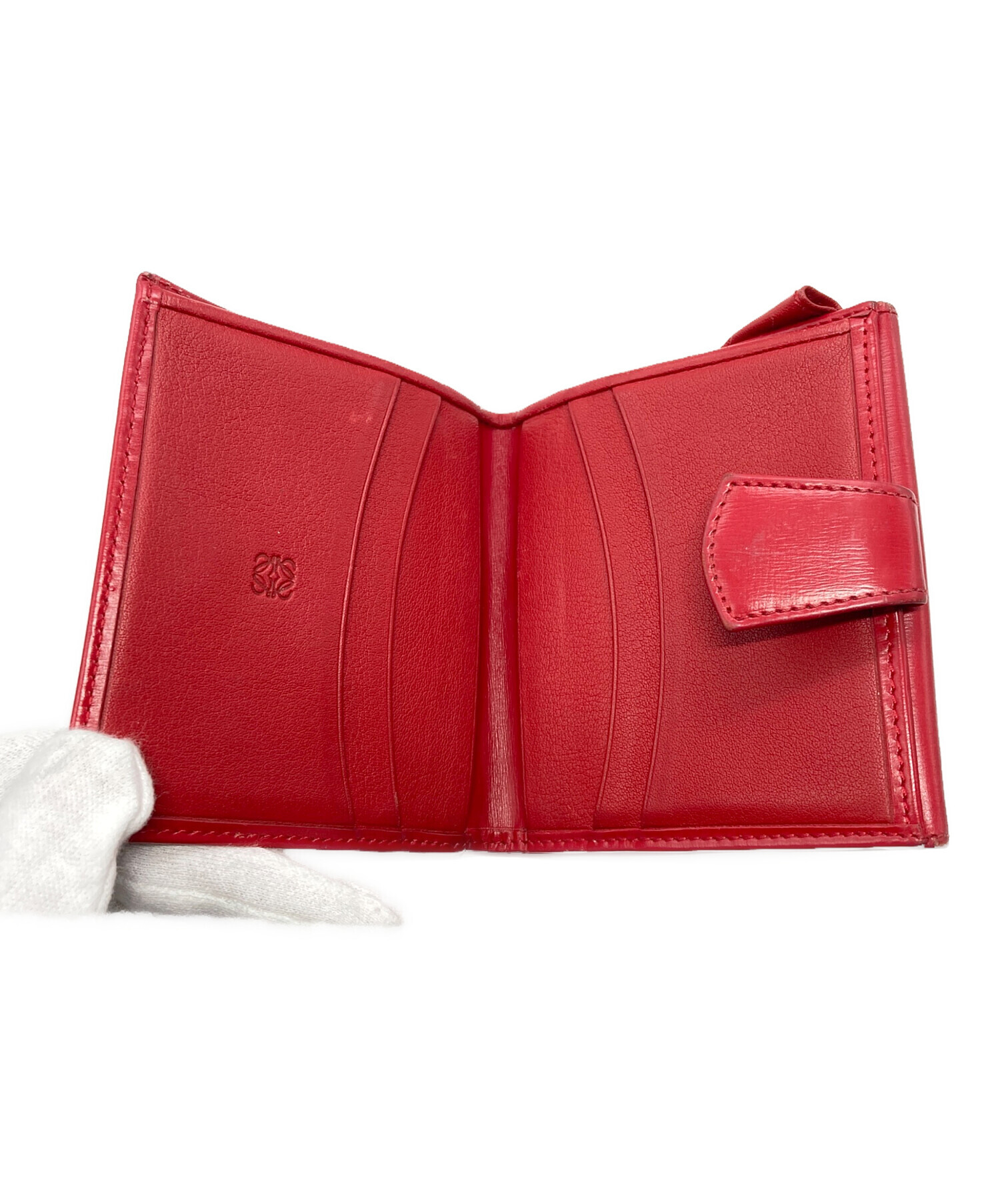 5日まで美品LOEWE ロエベ　財布　レッド　赤 中古・古着通販】LOEWE (ロエベ) 財布 レッド｜ブランド・古着通販
