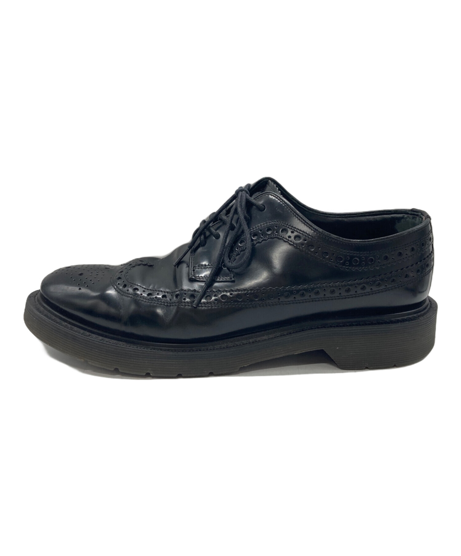 未使用　Loake ブラック ドレスシューズ ウィングチップ　8 1/2 中古・古着通販】LOAKE (ローク) ウィングチップシューズ ブラック