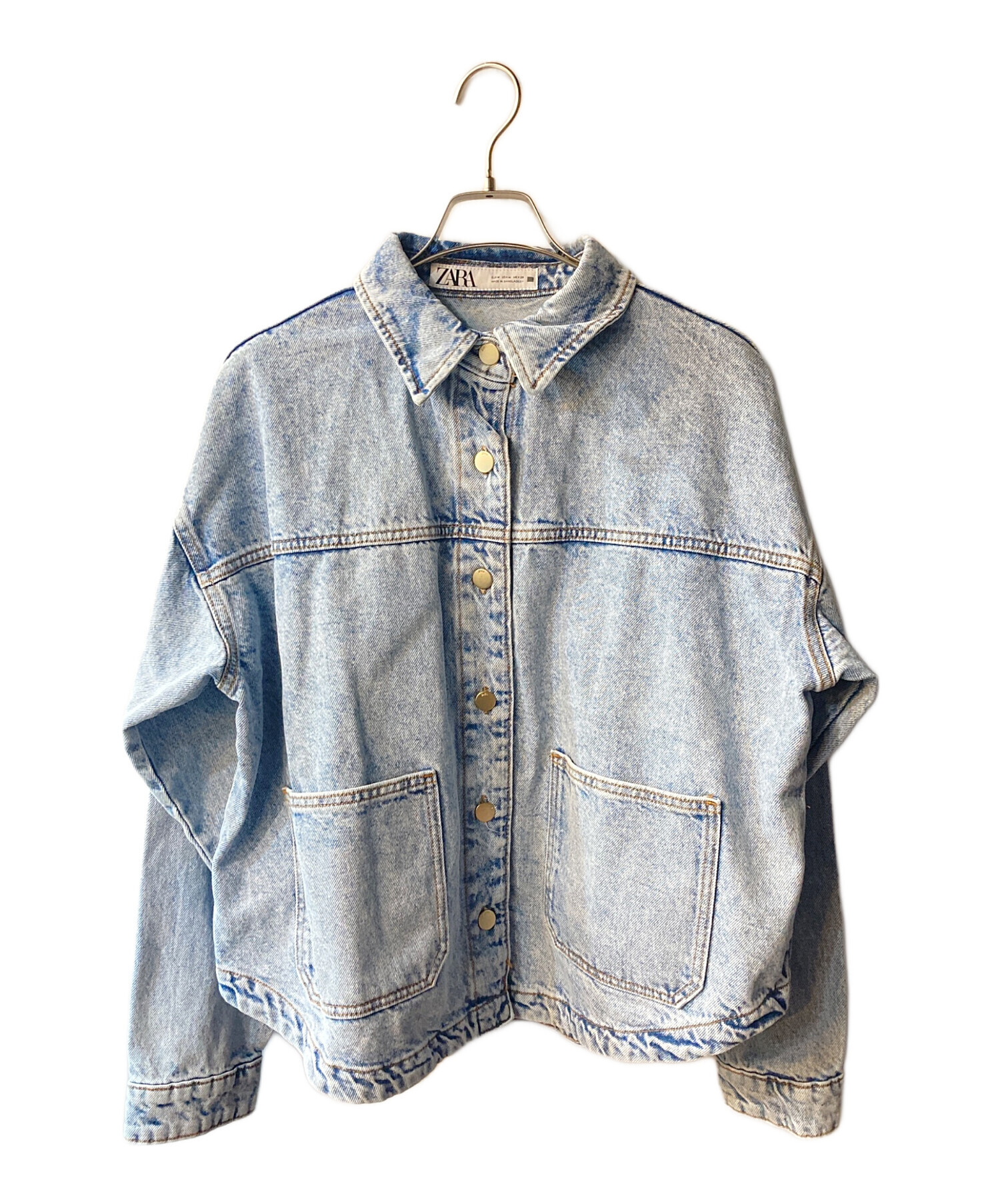 中古・古着通販】ZARA (ザラ) デニムジャケット インディゴ サイズ:M 