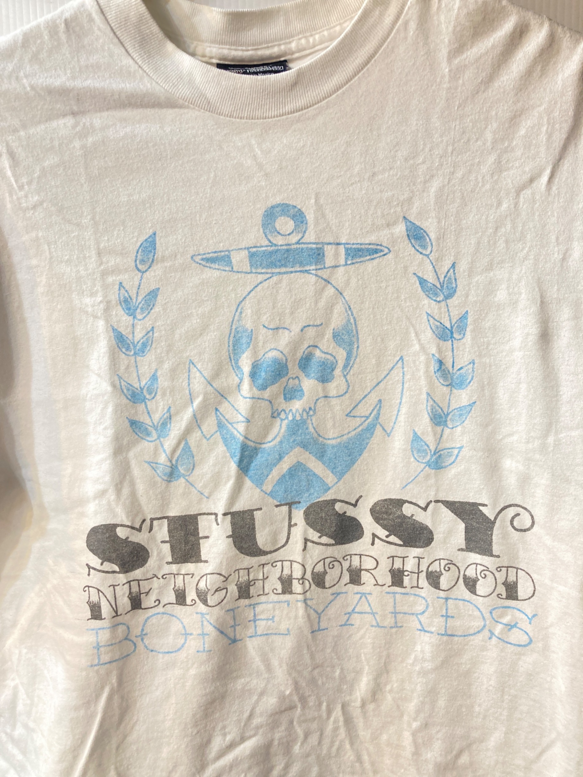 送料無料 メンズ シャツ インディゴ Stussy ステューシー NEIGHBORHOOD ネイバーフッド Saber Chambray M ステューシーネイバーフッドコラボボーンヤーズシャンブレー半袖シャツ kst1007 中古・古着通販】stussy (ステューシー) NEIGHBORHOOD (ネイバーフッド