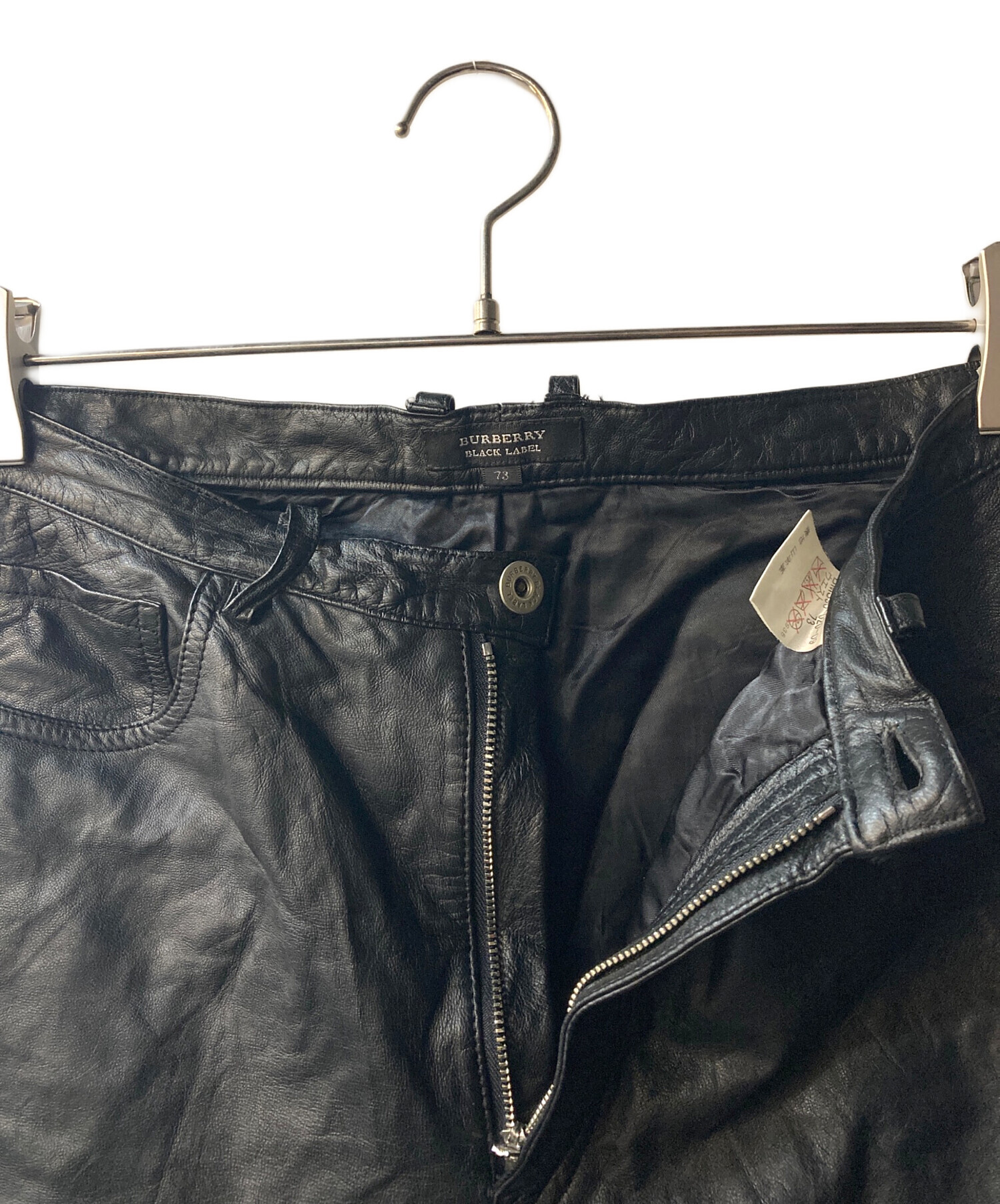 BURBERRY BLACK LABEL パンツ 82サイズ ブラック 中古・古着通販】BURBERRY BLACK LABEL (バーバリーブラックレーベル