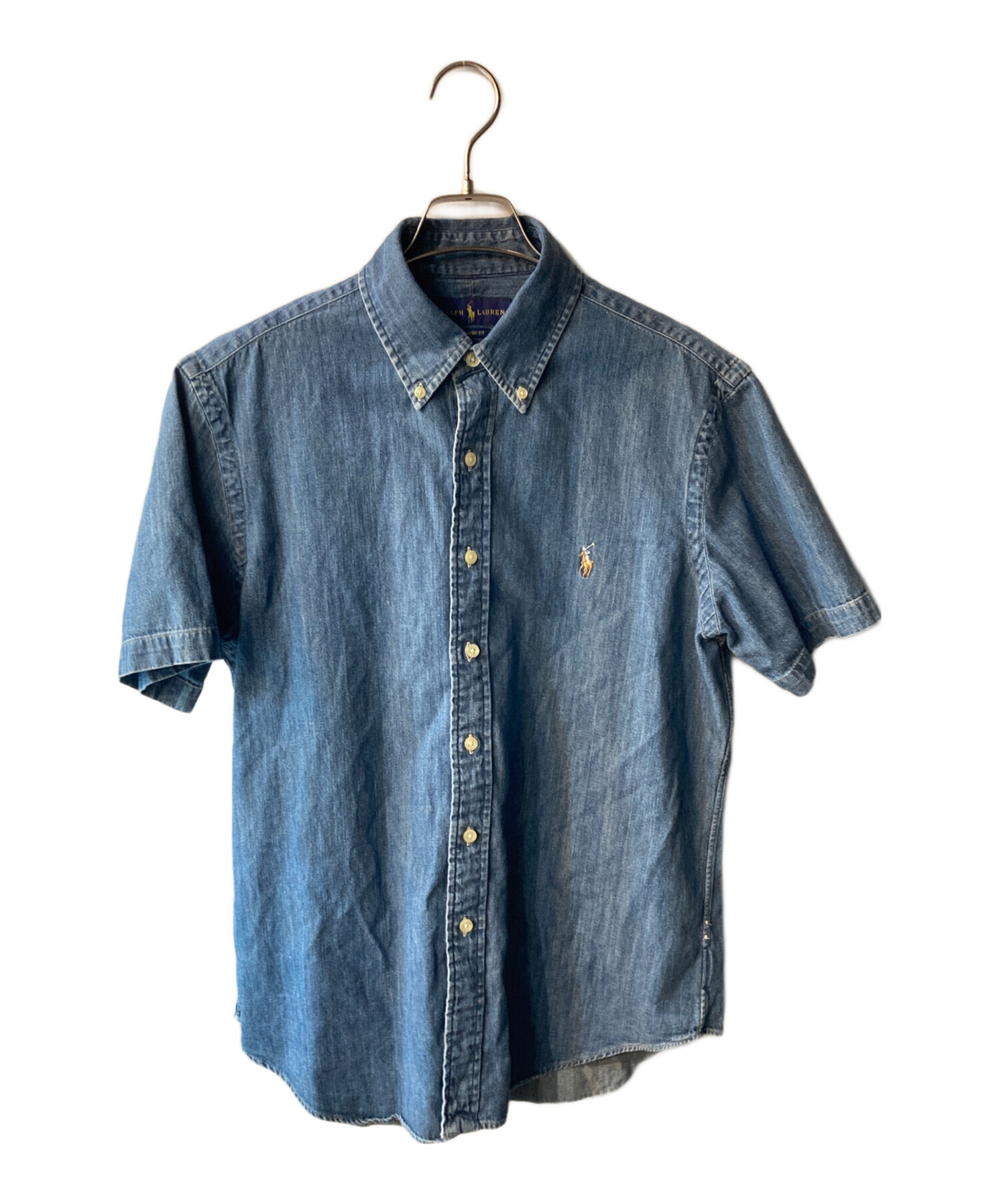 【美品】 ラルフローレン デニムシャツ 半袖 ストレッチ　NO3187 Ralph Lauren - 【美品】 ラルフローレン デニムシャツ 半袖