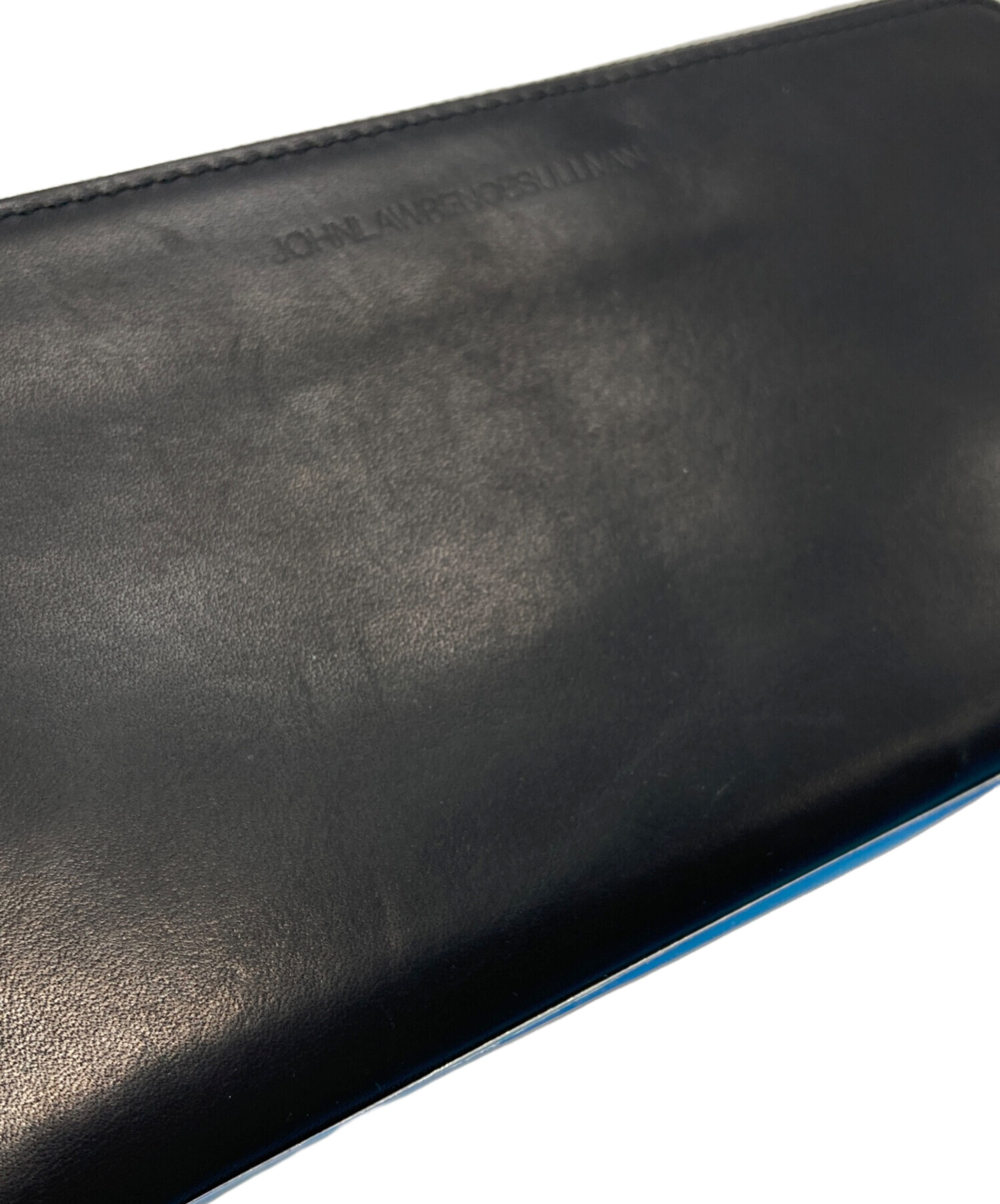 JOHN LAWRENCE SULLIVAN ジョンローレンスサリバン LEATHER LONG WALLET カウハイド レザー ジップアップロングウォレット 長財布 ブラック/シルバー JLS-08-04 JOHN LAWRENCE SULLIVAN（ジョン ローレンス サリバン） 財布 LONG
