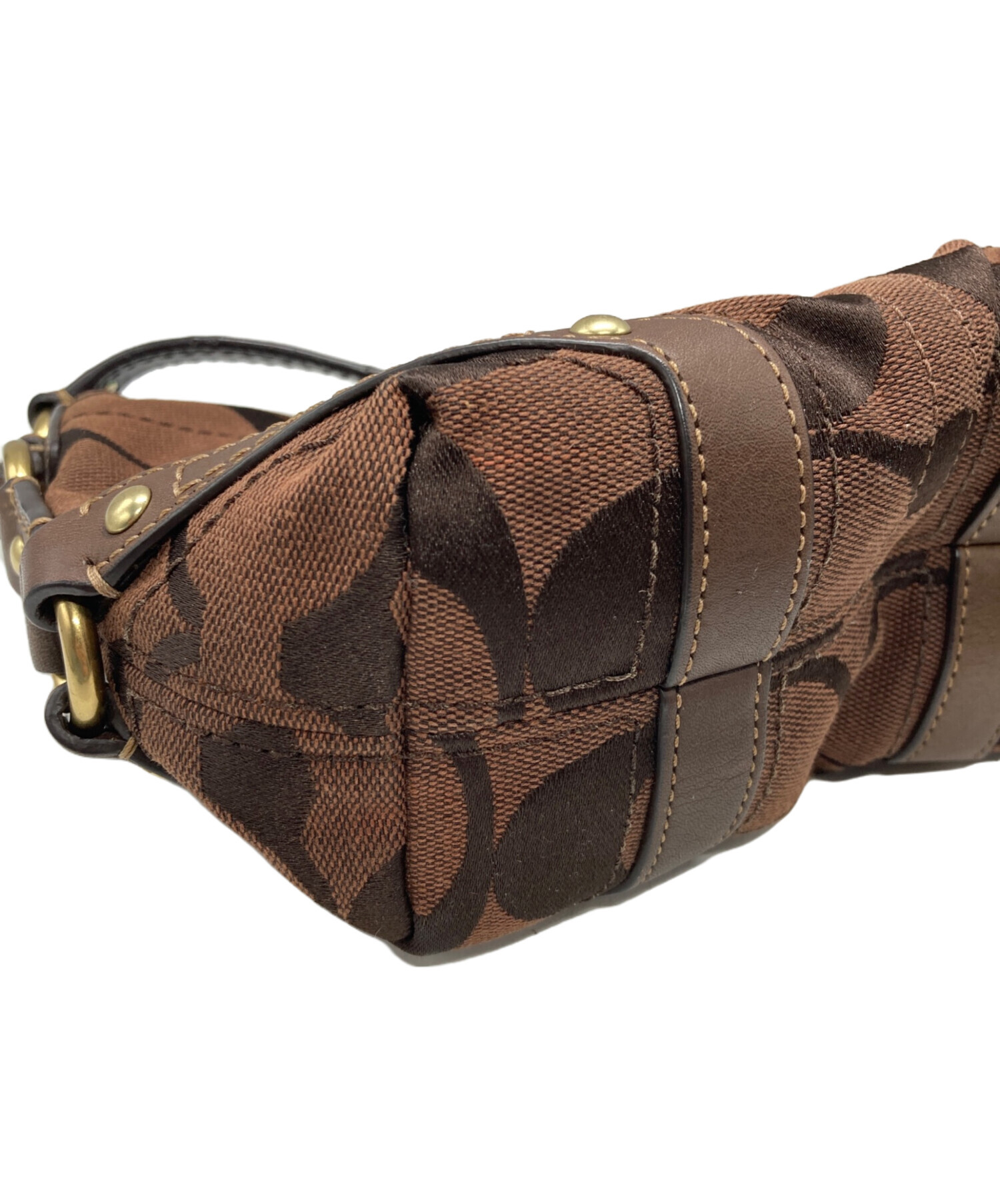 COACH コーチ ミニハンドバッグ バニティ ジャージー ポーチ ブラウン レディース コーチ COACH CW870 IMXHE1127 （タン×ブラウン） -waja bazar - 海外