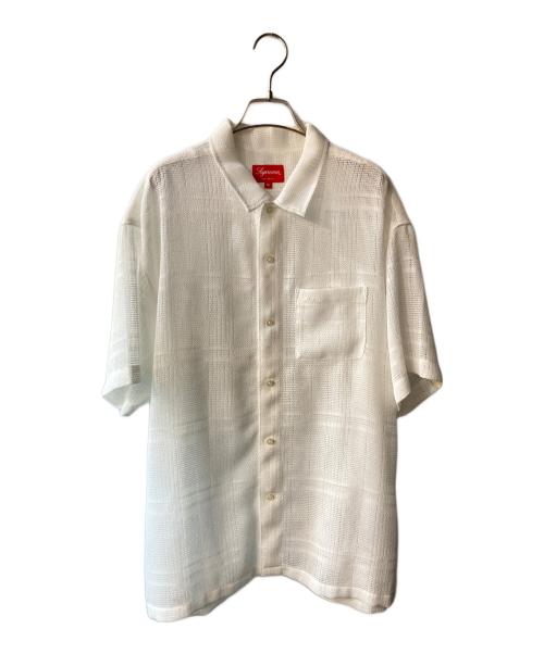 ※*読様 Supreme メッシュシャツ 52 ホワイト XL 中古・古着通販】Supreme (シュプリーム) Mesh Stripe S/S Shirt