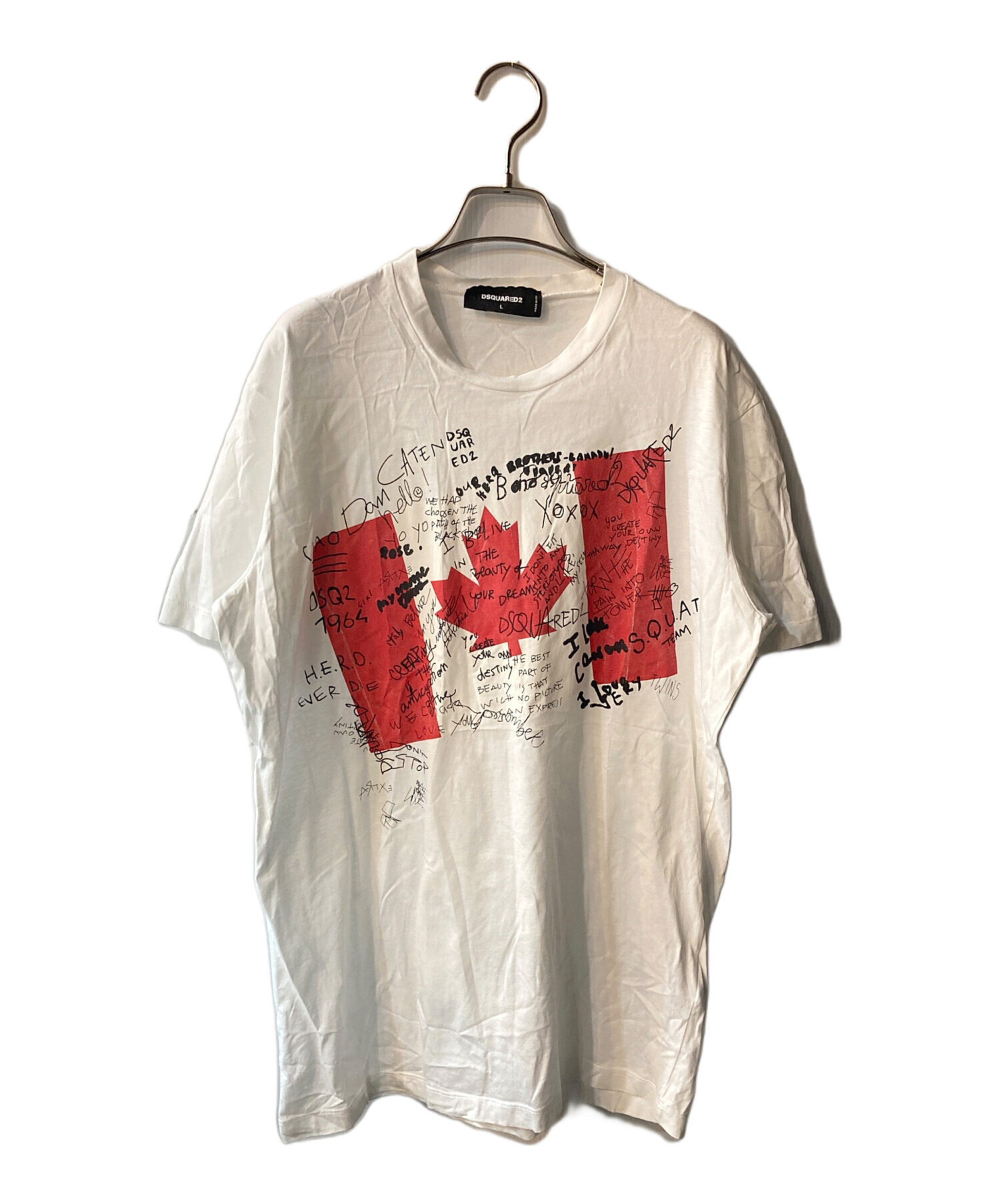 中古・古着通販】DSQUARED2 (ディースクエアード) Doodle Flag Cool T