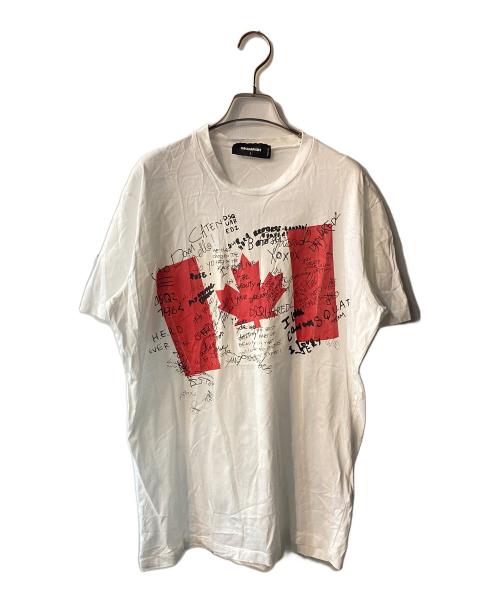 トップス 03aw grunge DSQUARED2 Studs Foodie 中古・古着通販】DSQUARED2 (ディースクエアード) Doodle Flag Cool T