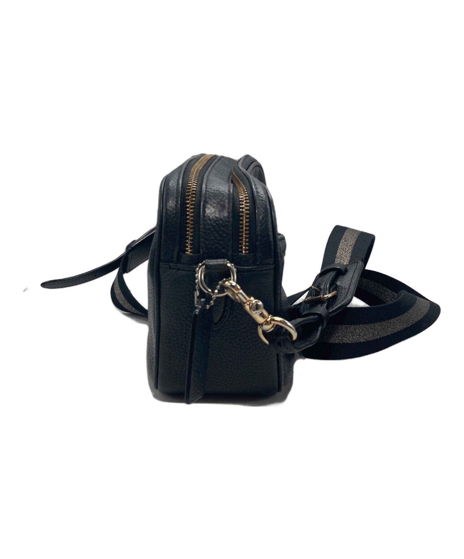 【未使用】COACH コーチ カバン　ブラック　レザー 中古・古着通販】COACH (コーチ) ショルダーバッグ ブラック｜ブランド