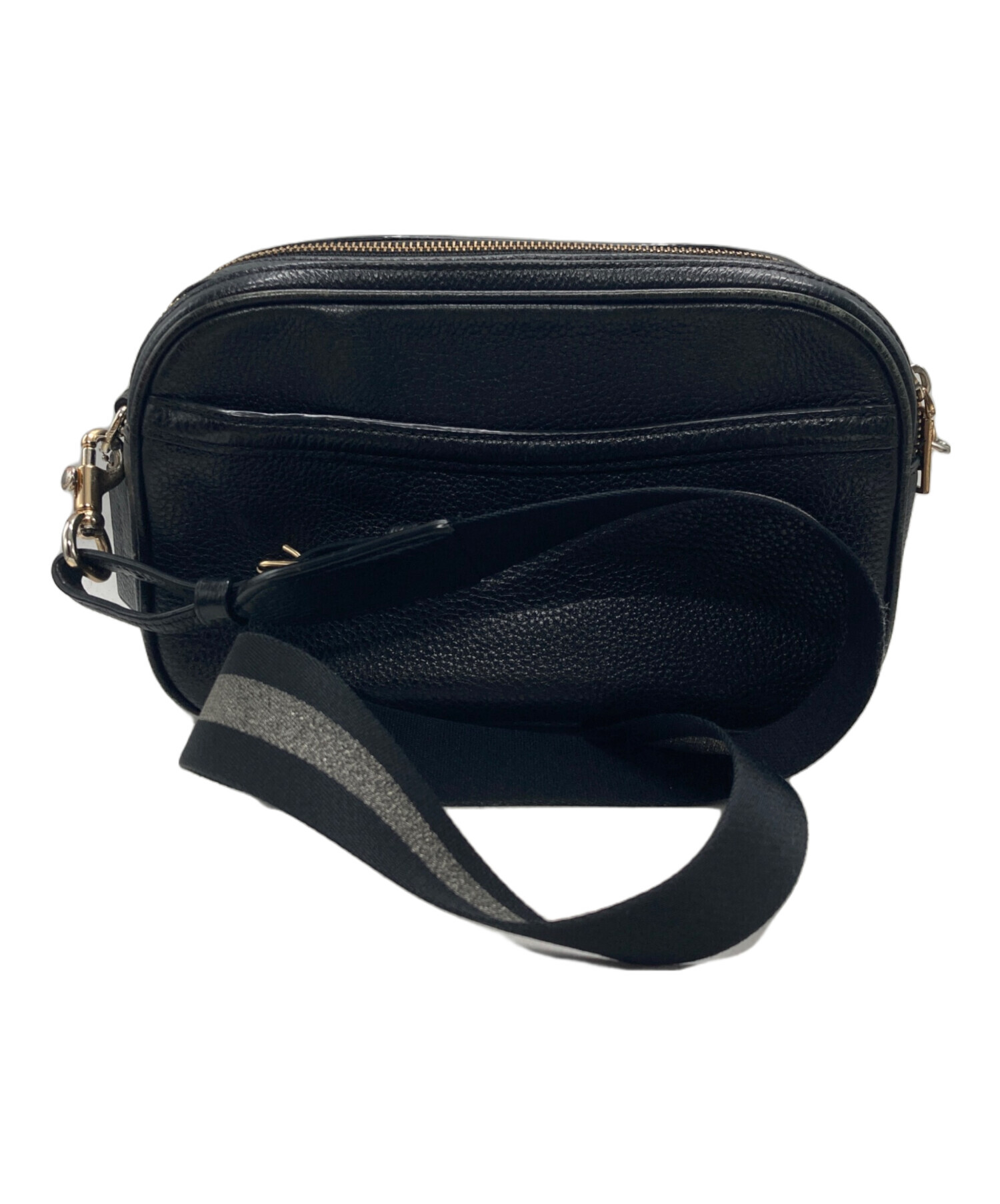 【未使用】COACH コーチ カバン　ブラック　レザー COACH】コーチ スムースカーフレザー シグネチャー 型押し ミニ