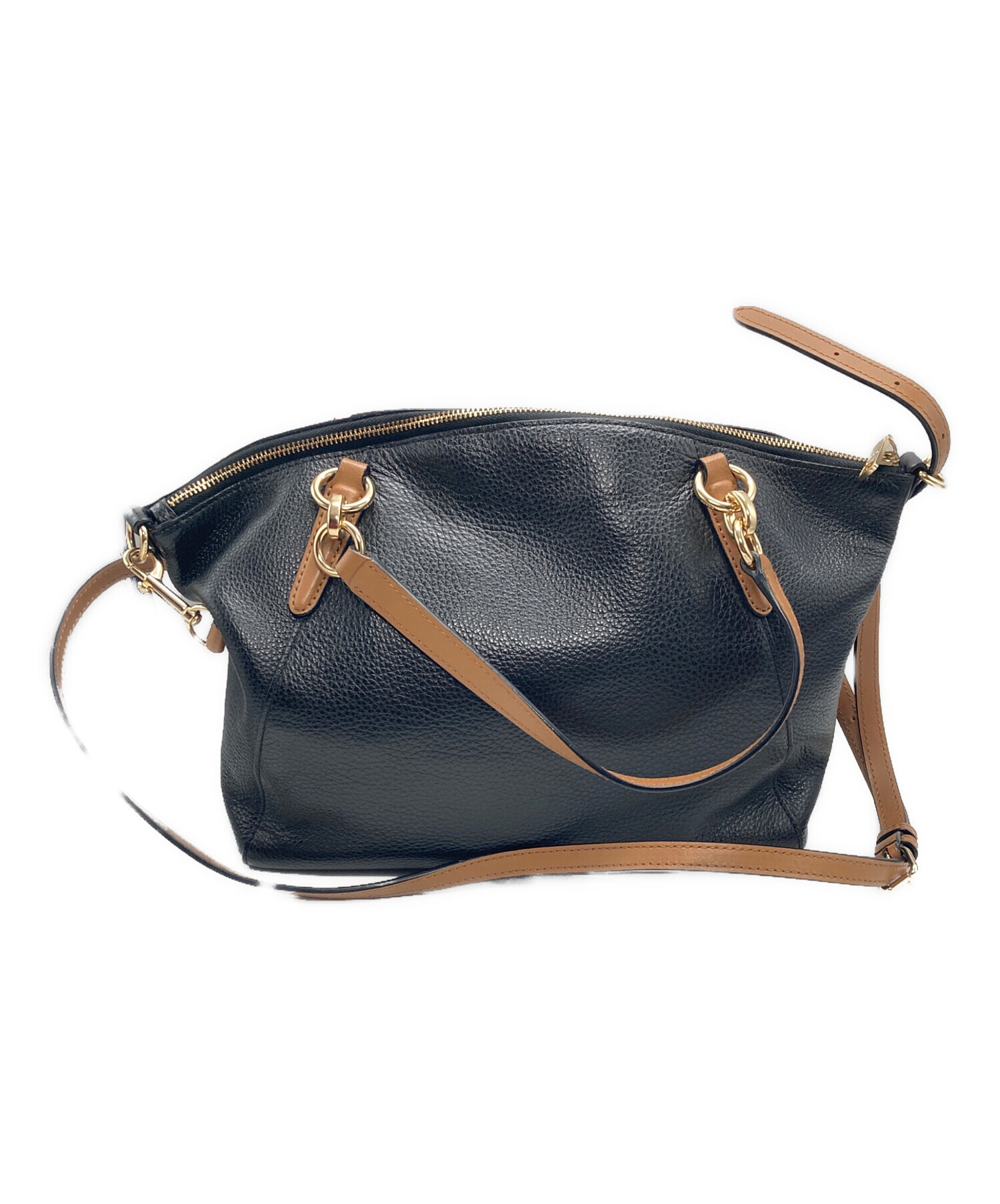 COACHツーウェイショルダーバッグ 中古・古着通販】COACH (コーチ) 2WAYショルダーバッグ ブラック
