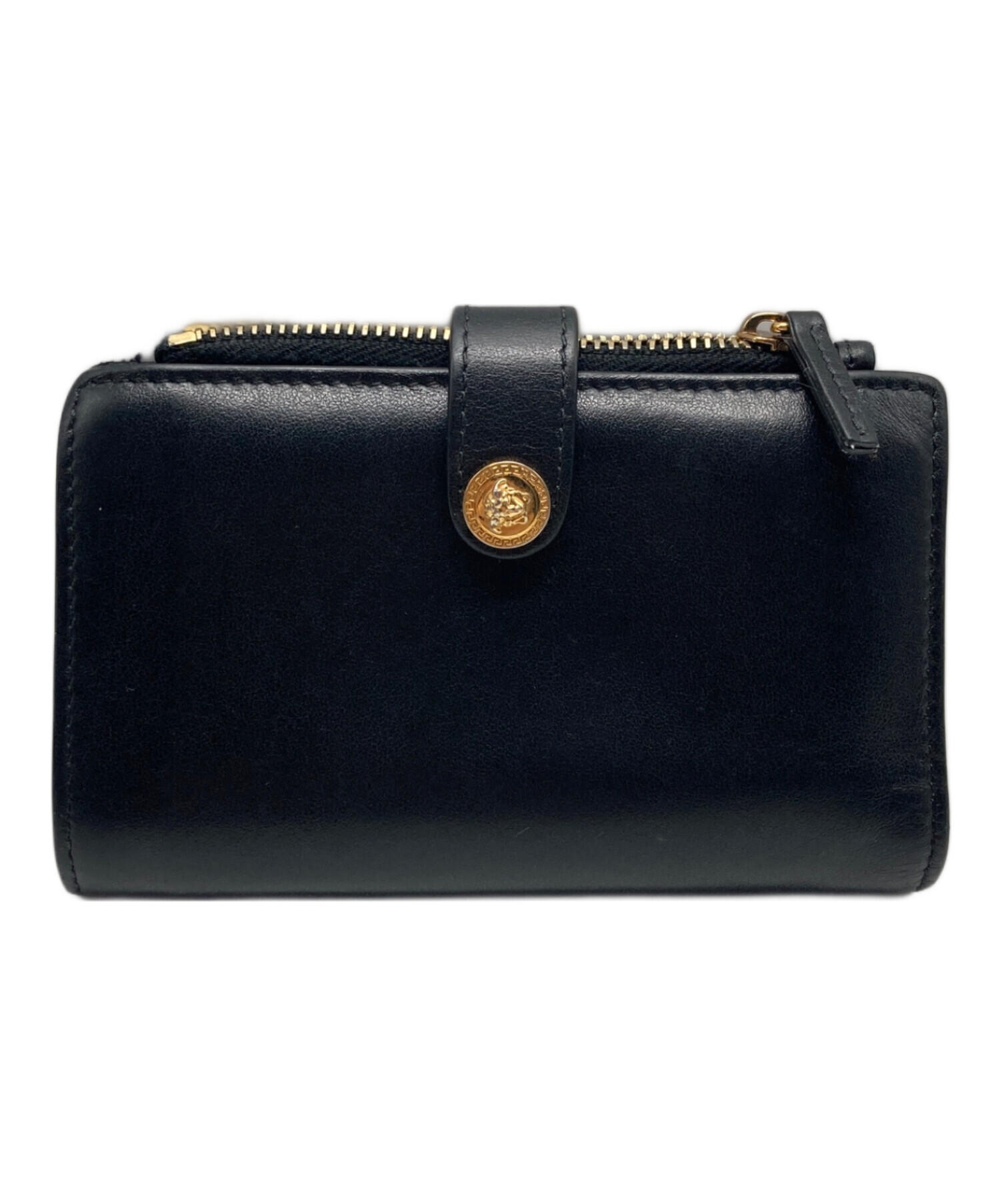中古・古着通販】VERSACE (ヴェルサーチェ) 2つ折り財布 ブラック