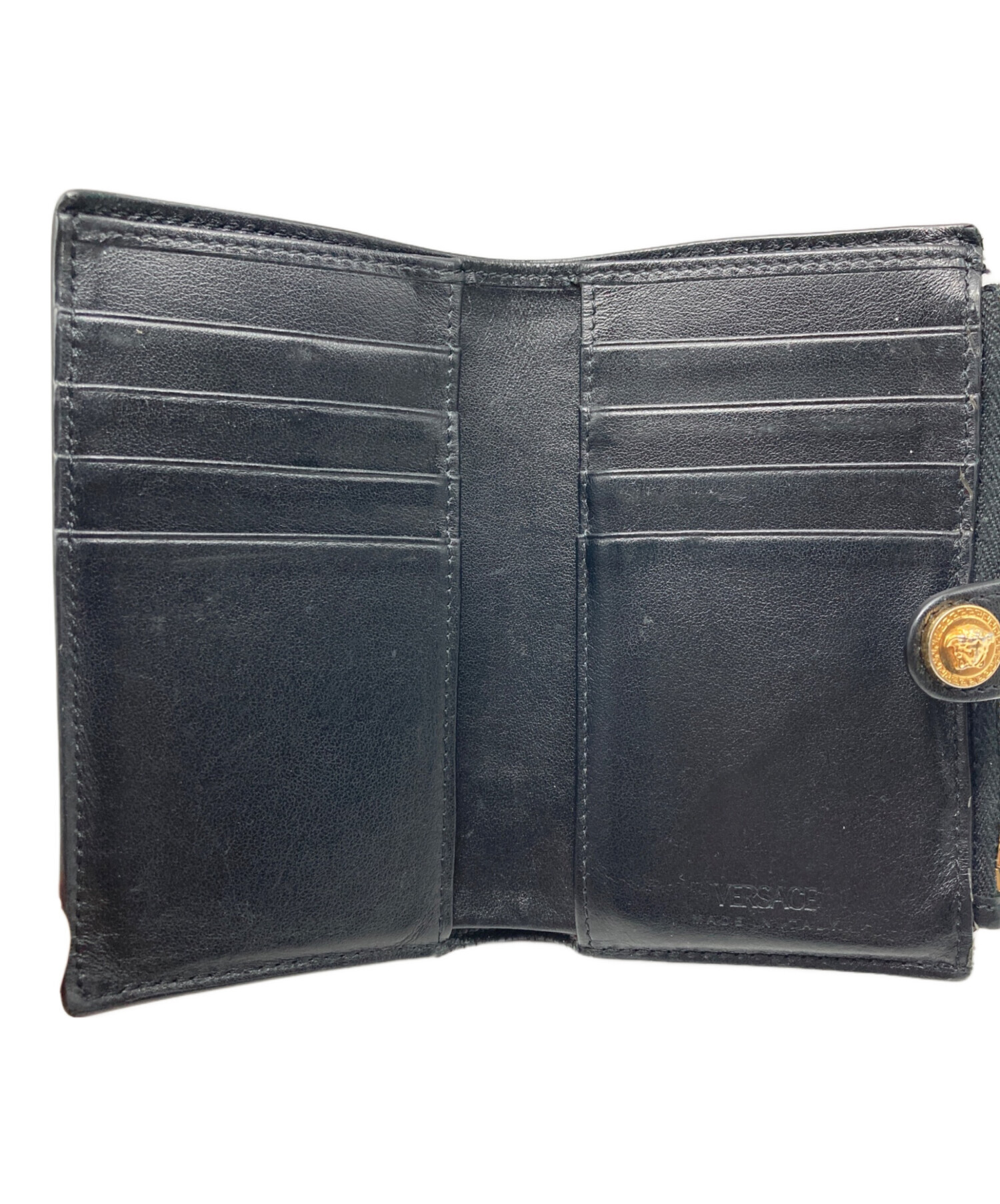中古・古着通販】VERSACE (ヴェルサーチェ) 2つ折り財布 ブラック