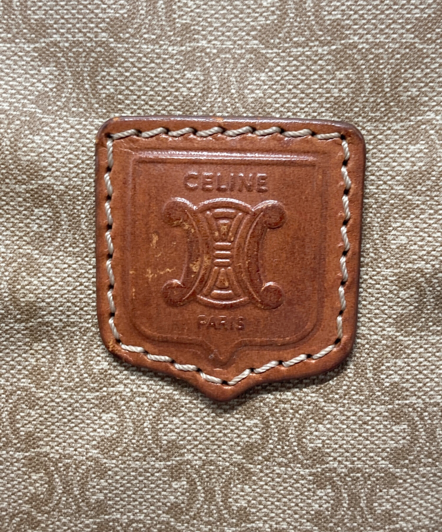 CELINE セリーヌ/マカダム柄/トートバッグ/M07/Bランク/04【中古】 中古・古着通販】CELINE (セリーヌ) マカダム柄トートバッグ ベージュ