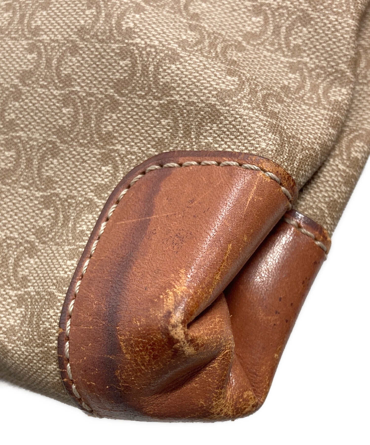 ⭐️最終値下げ⭐️CELINE ベージュ トートバッグ　マカダム柄のハンドバッグ 中古・古着通販】CELINE (セリーヌ) マカダム柄トートバッグ ベージュ