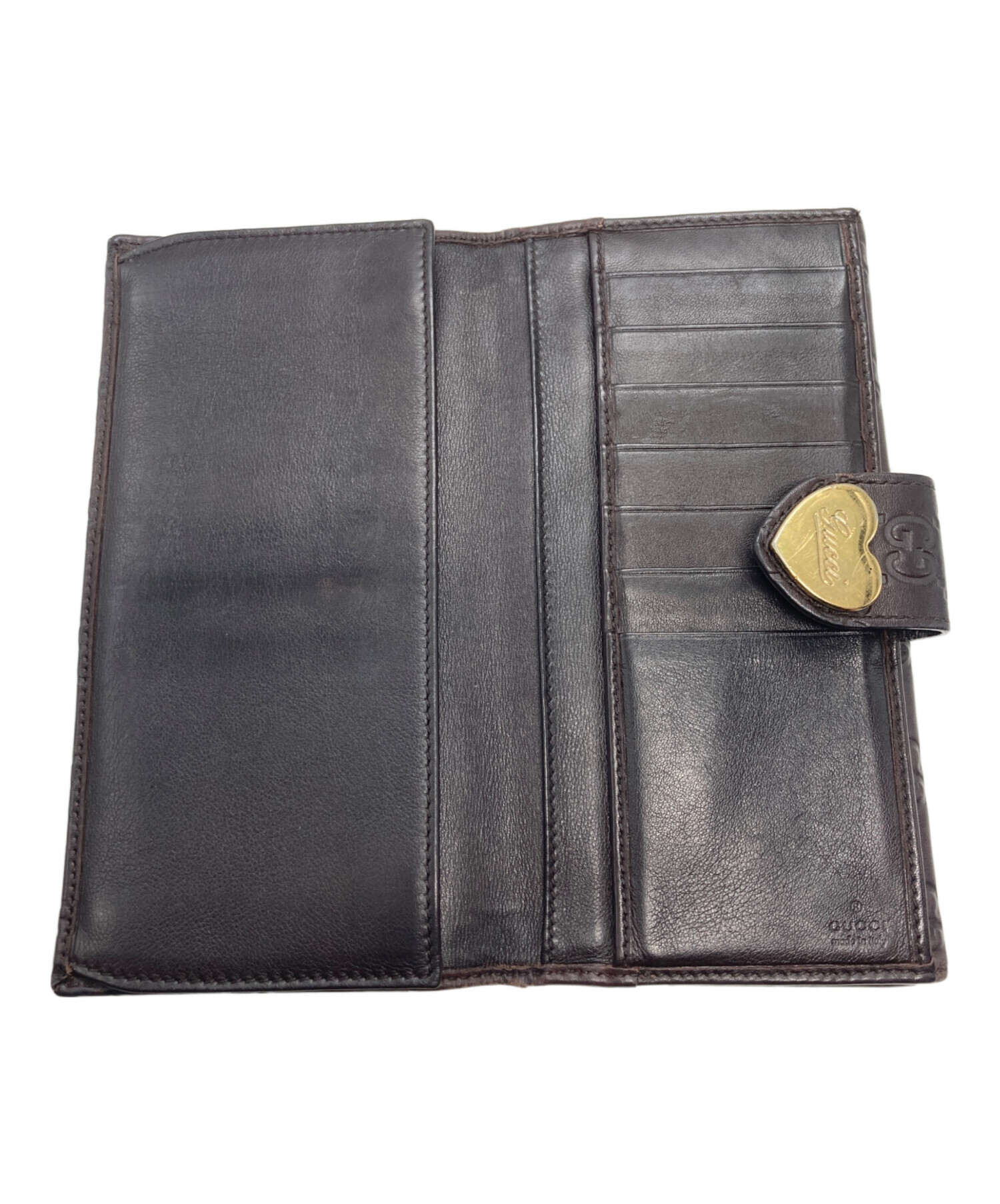 中古・古着通販】GUCCI (グッチ) ハートプレートロングウォレット