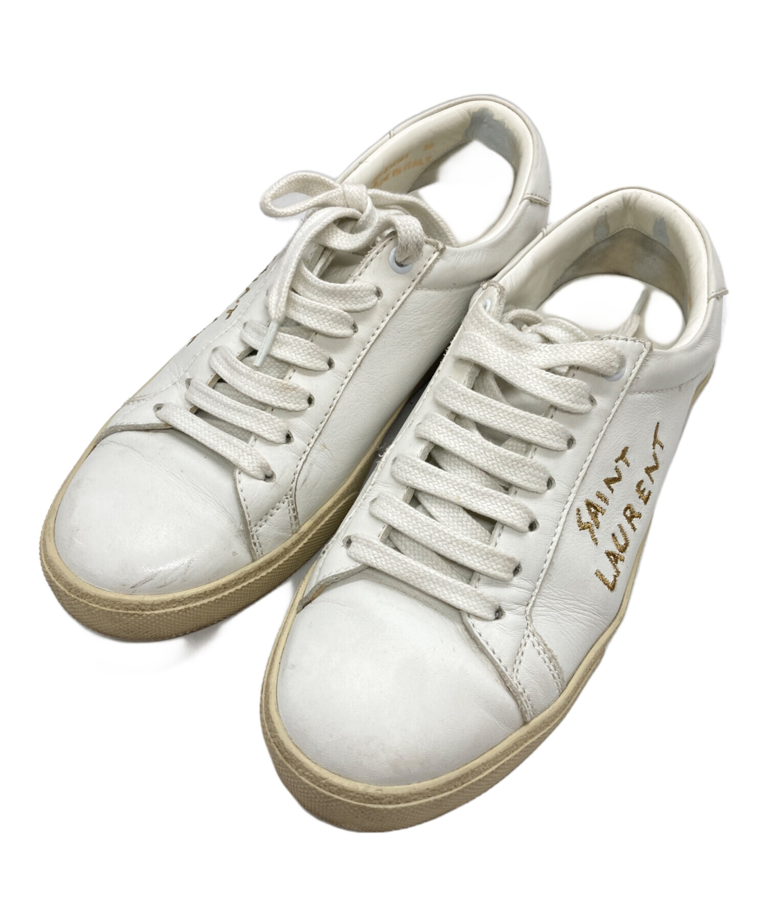 SAINT LAURENT PARIS スニーカー 27cm 白 【古着】【中古】【送料無料】 中古・古着通販】Saint Laurent Paris (サンローランパリ) コート