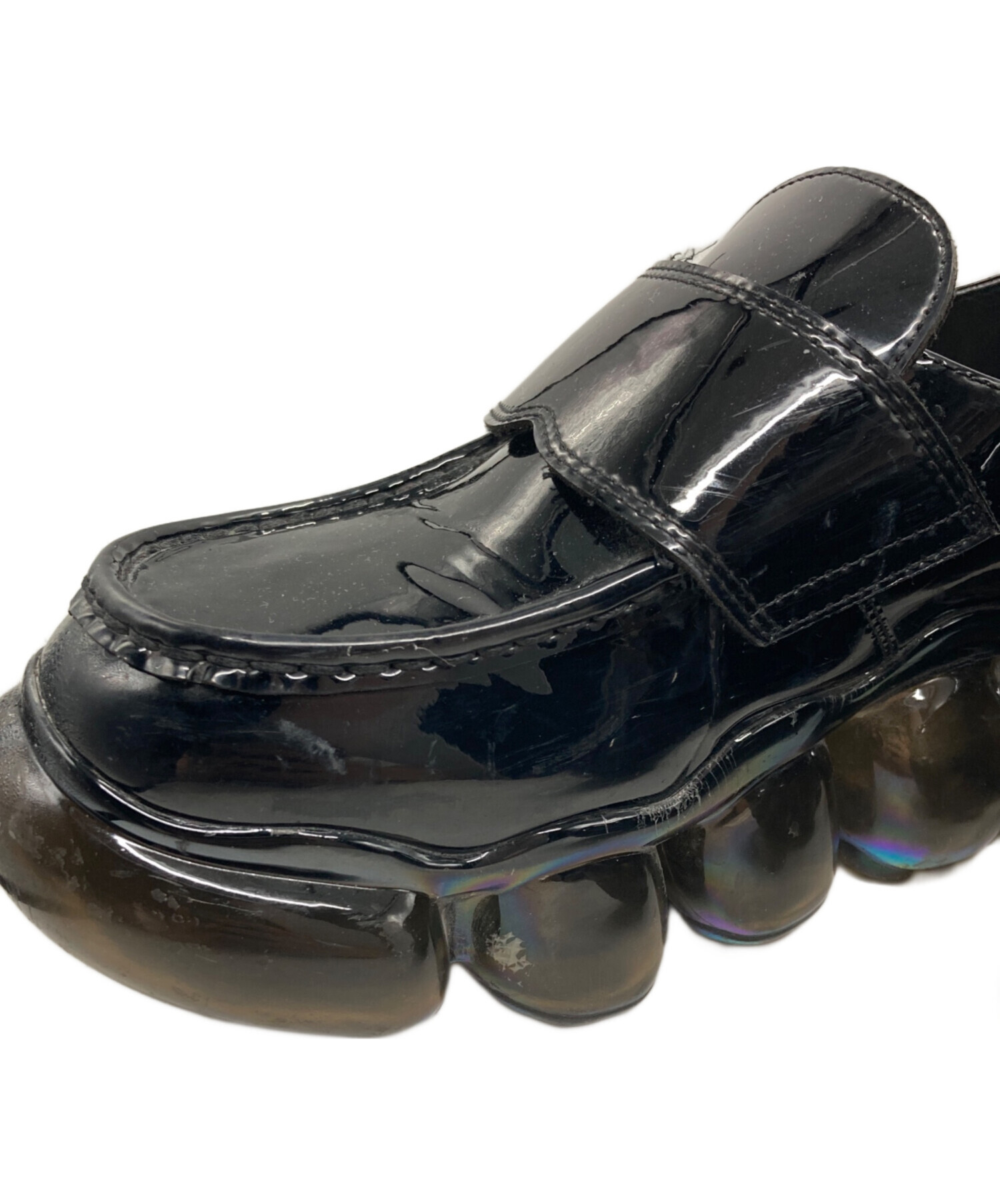 中古・古着通販】grounds (グラウンズ) Jewelry loafer ブラック