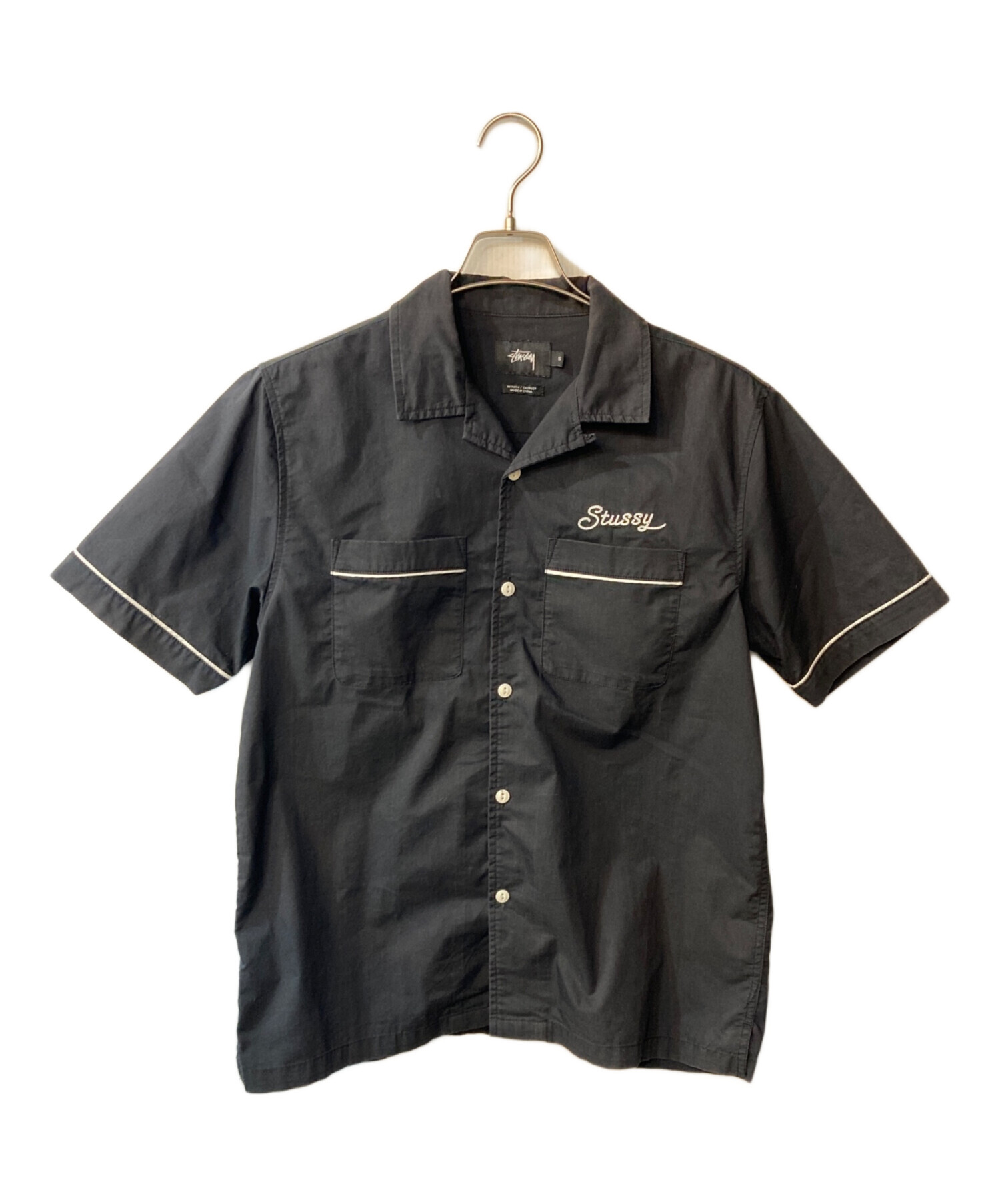 中古・古着通販】stussy (ステューシー) ボーリングシャツ ブラック
