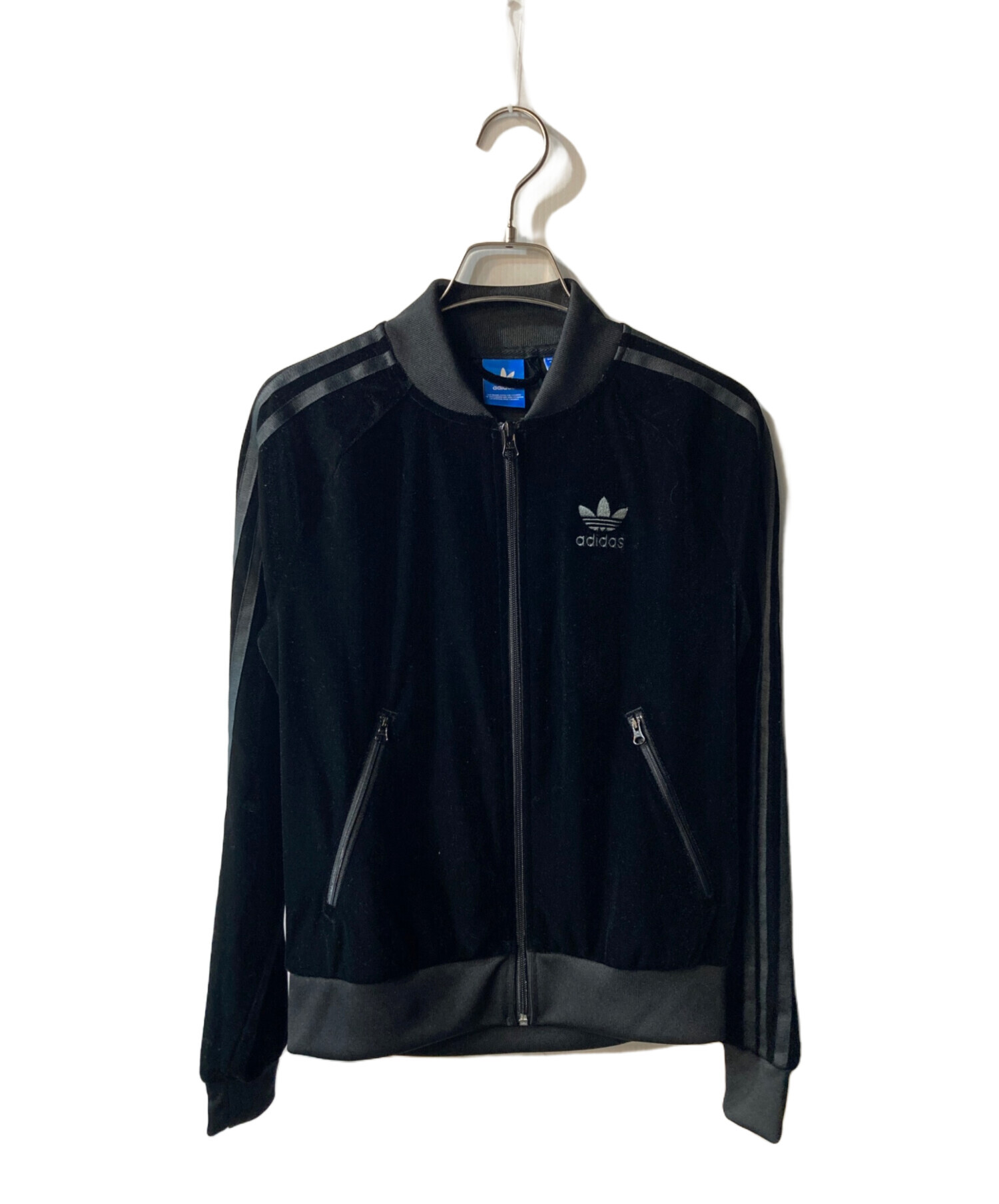未使用 タグ付き  VELVET TRACK JACKET 黒/M 中古・古着通販】adidas (アディダス) VELVET TRACK JACKET ブラック