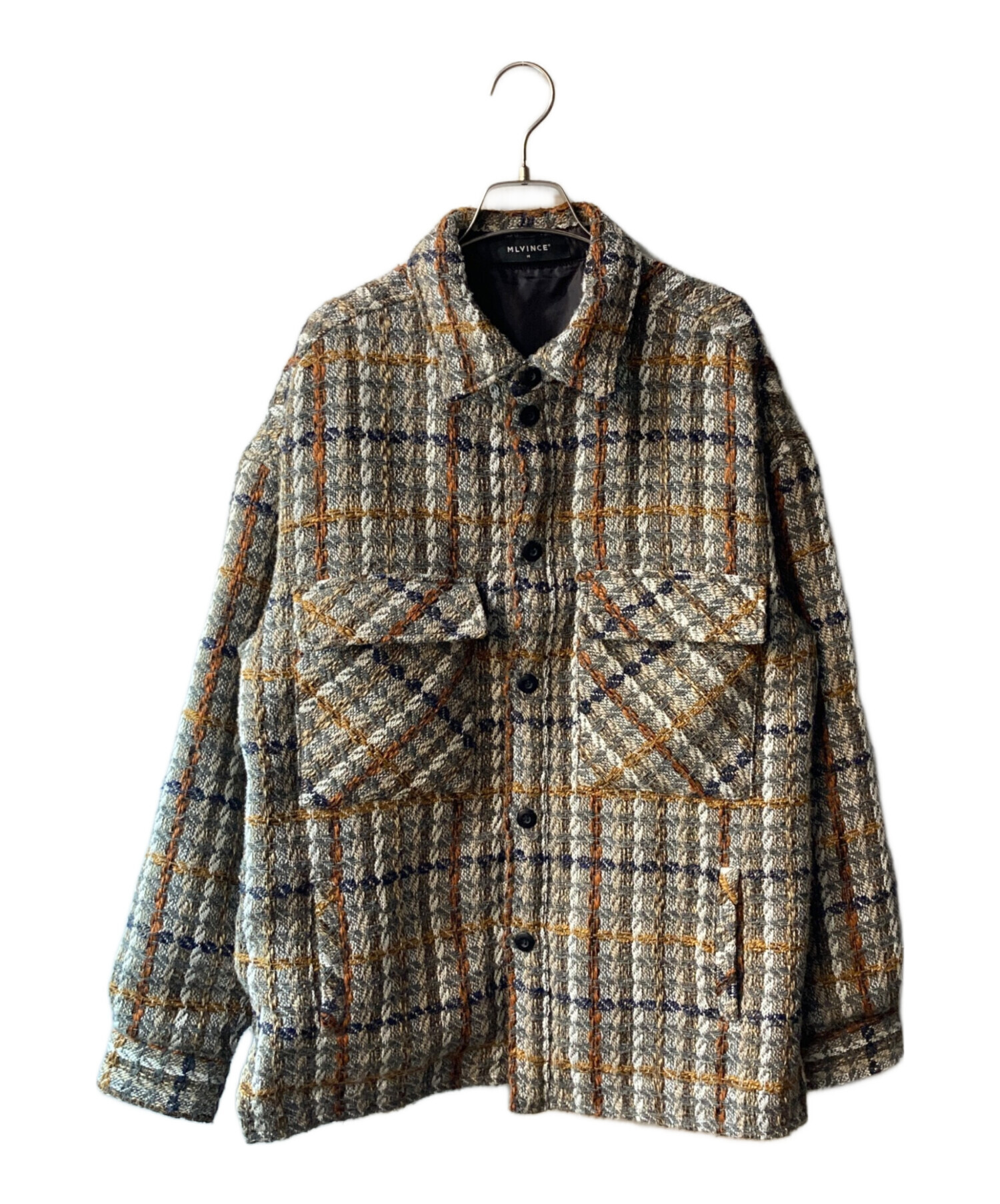 中古・古着通販】MLVINCE (メルヴィンス) ツイードシャツジャケット