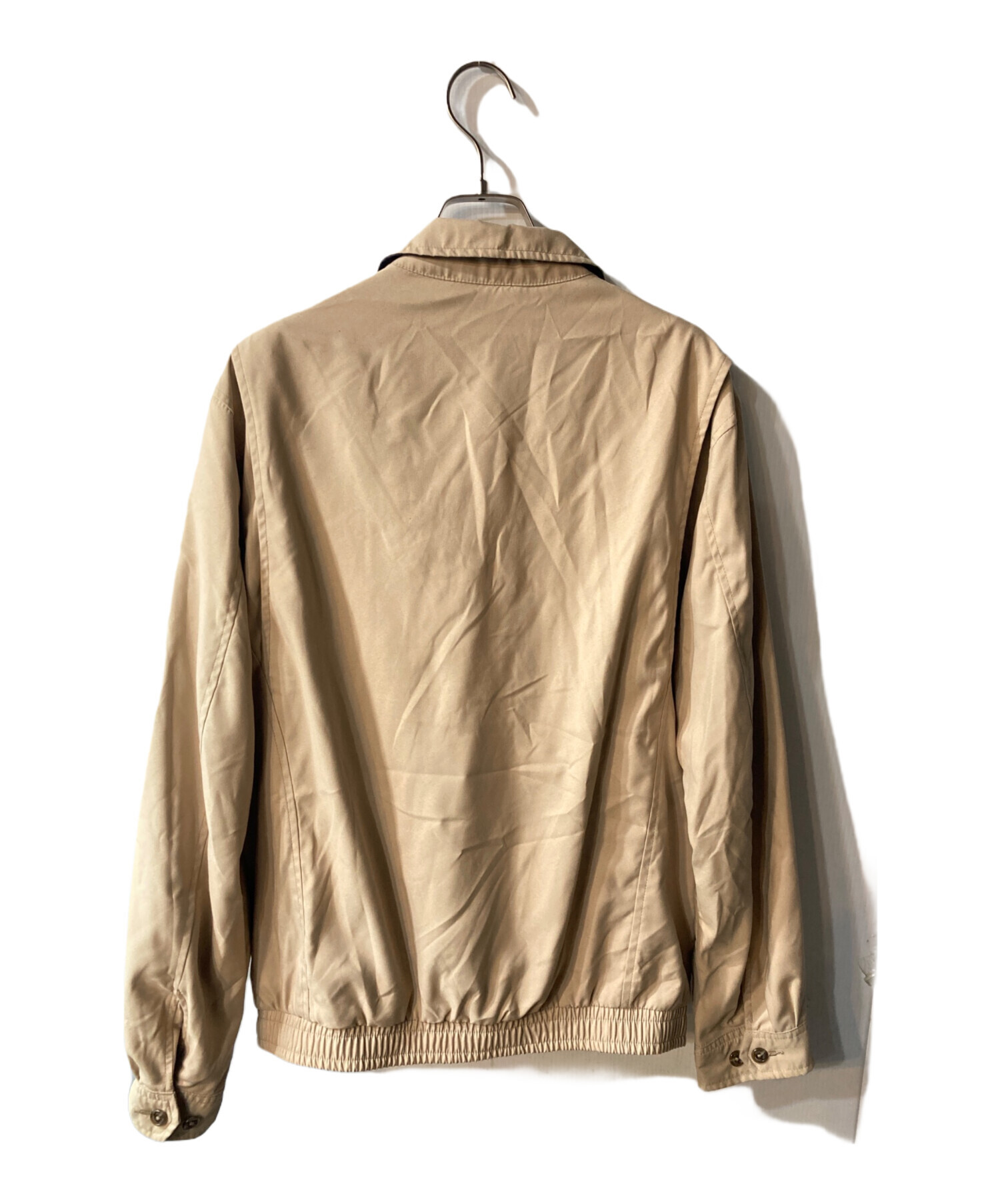 ラルフローレン スイングトップ ベージュ S 裏地チェック 中古・古着通販】POLO RALPH LAUREN (ポロ・ラルフローレン) 裏