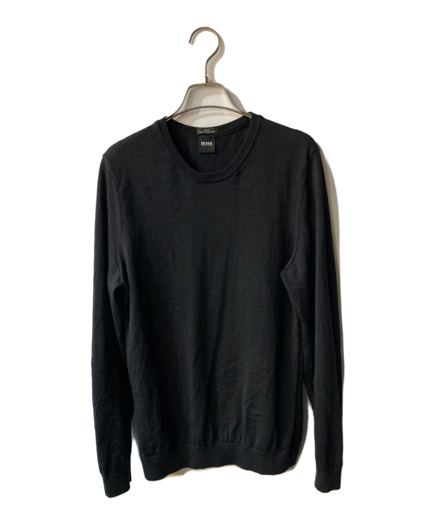 HUGO BOSS - HUGO BOSS ヒューゴボス ニット・セーター -(M位) ダークグレー 【古着】【中古】 中古・古着通販】HUGO BOSS (ヒューゴ ボス) クルーネックニット