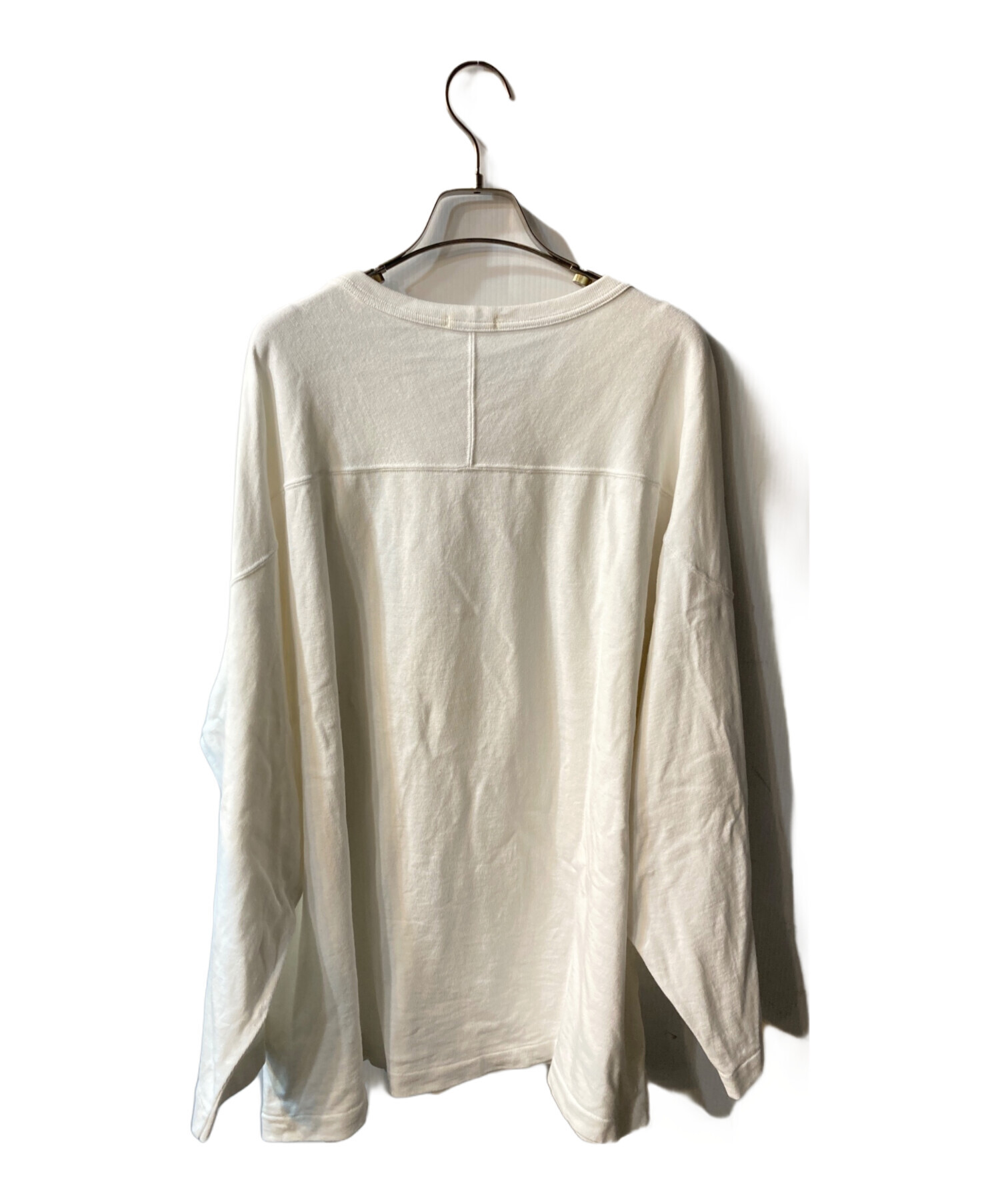 23AW COMOLIコモリ フットボールt ホワイト サイズ1 中古・古着通販】COMOLI (コモリ) フットボールTシャツ ホワイト