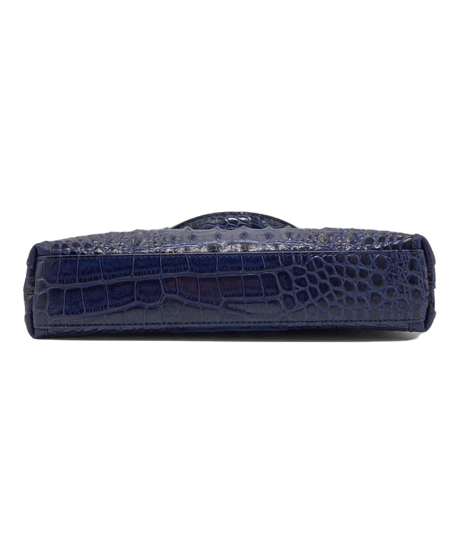 中古・古着通販】BOLINI (ボリーニ) クロコ型押しハンドバッグ ブルー